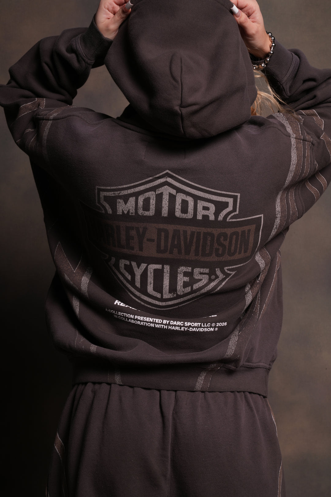 Real Recognize Real Unisex "Pierce" Hoodie in Darc Brown Drift Wash