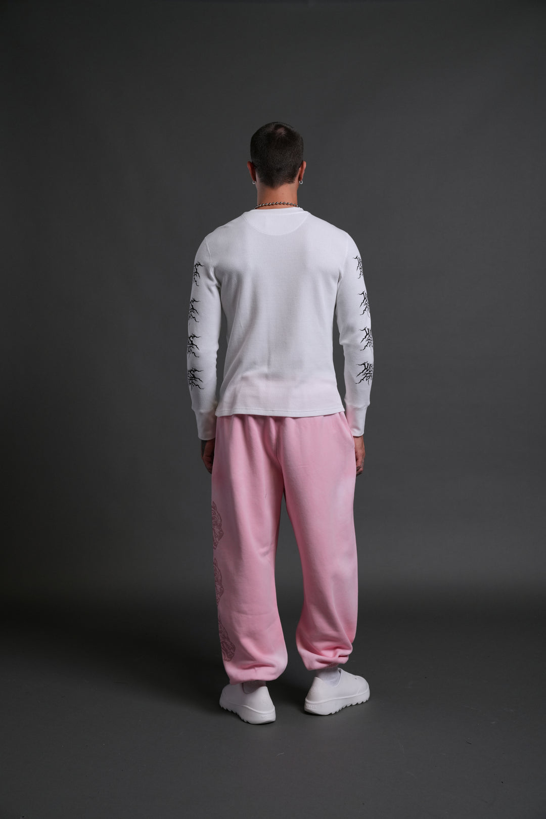 Heart Cherub Unisex Lightweight Lounger Sweat Pants in Cherry Blossom Halo Wash