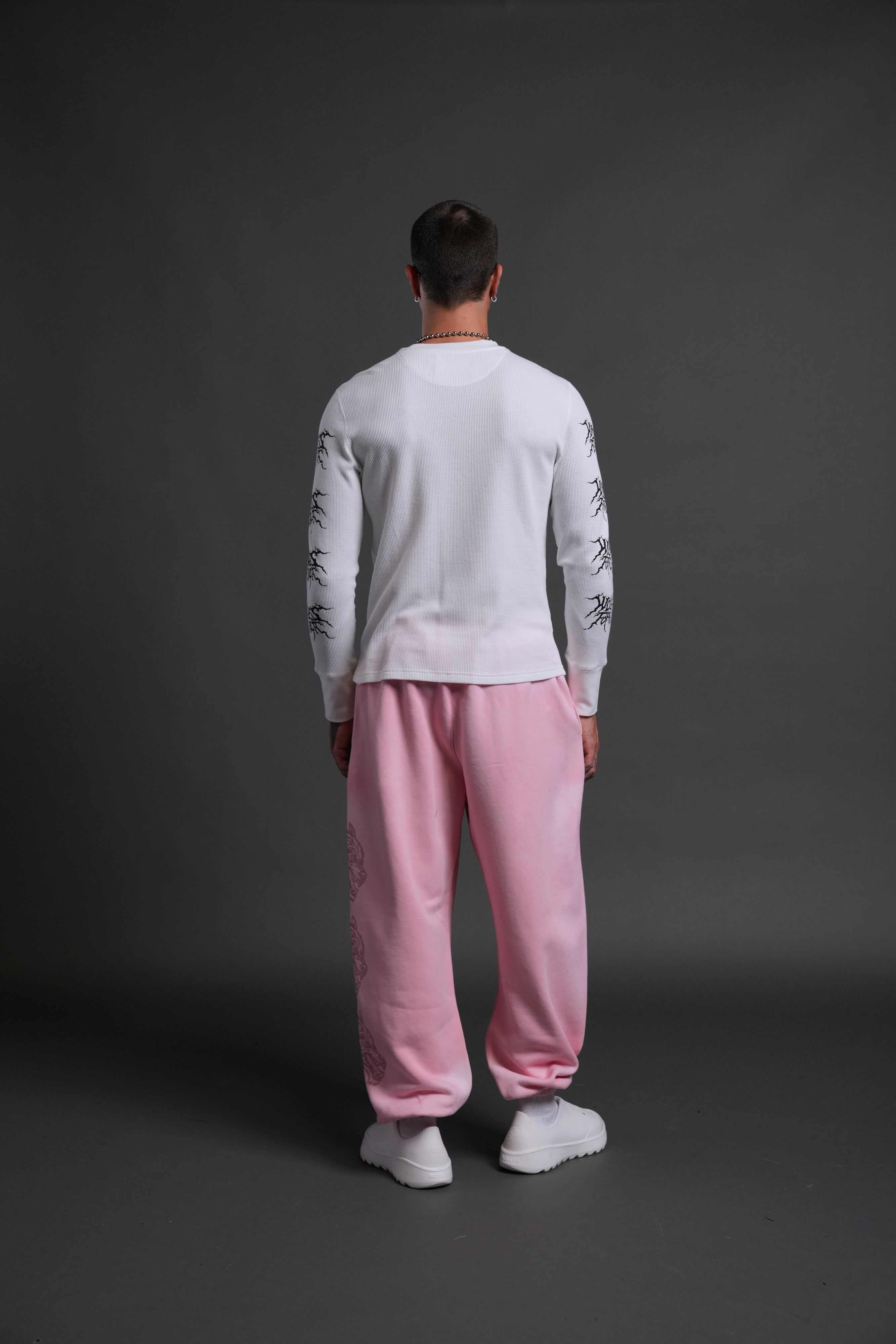 Heart Cherub Unisex Lightweight Lounger Sweat Pants in Cherry Blossom Halo Wash