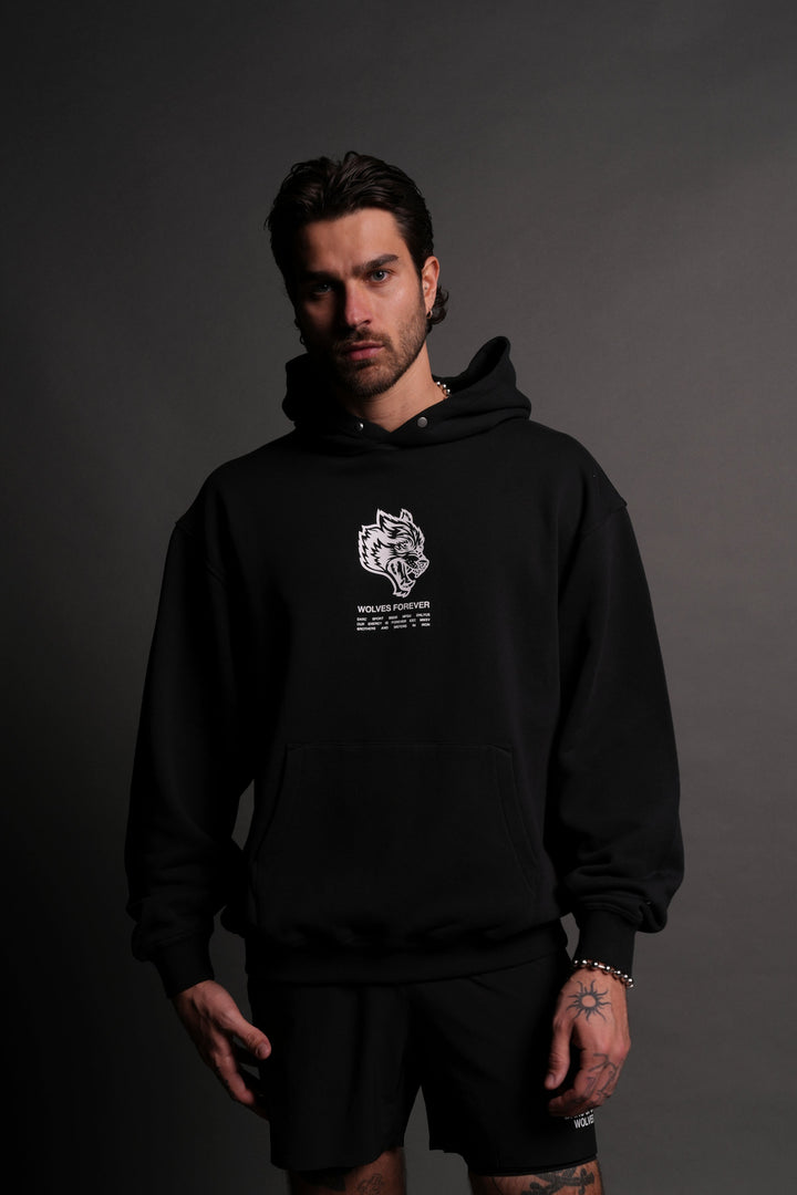 Wolves Have Your Back Unisex "Pierce" Hoodie in Black