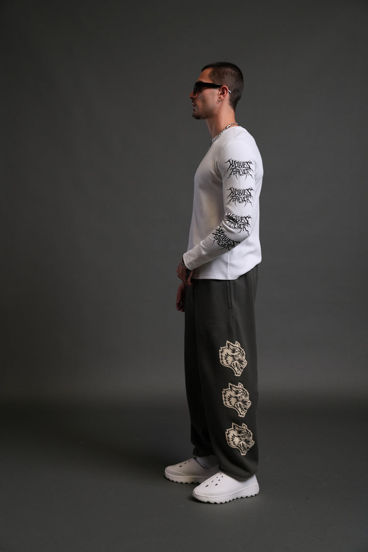 Heart Cherub Lightweight Lounger Sweat Pants in Wolf Gray Halo Wash