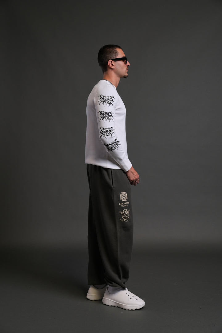 Heart Cherub Lightweight Lounger Sweat Pants in Wolf Gray Halo Wash