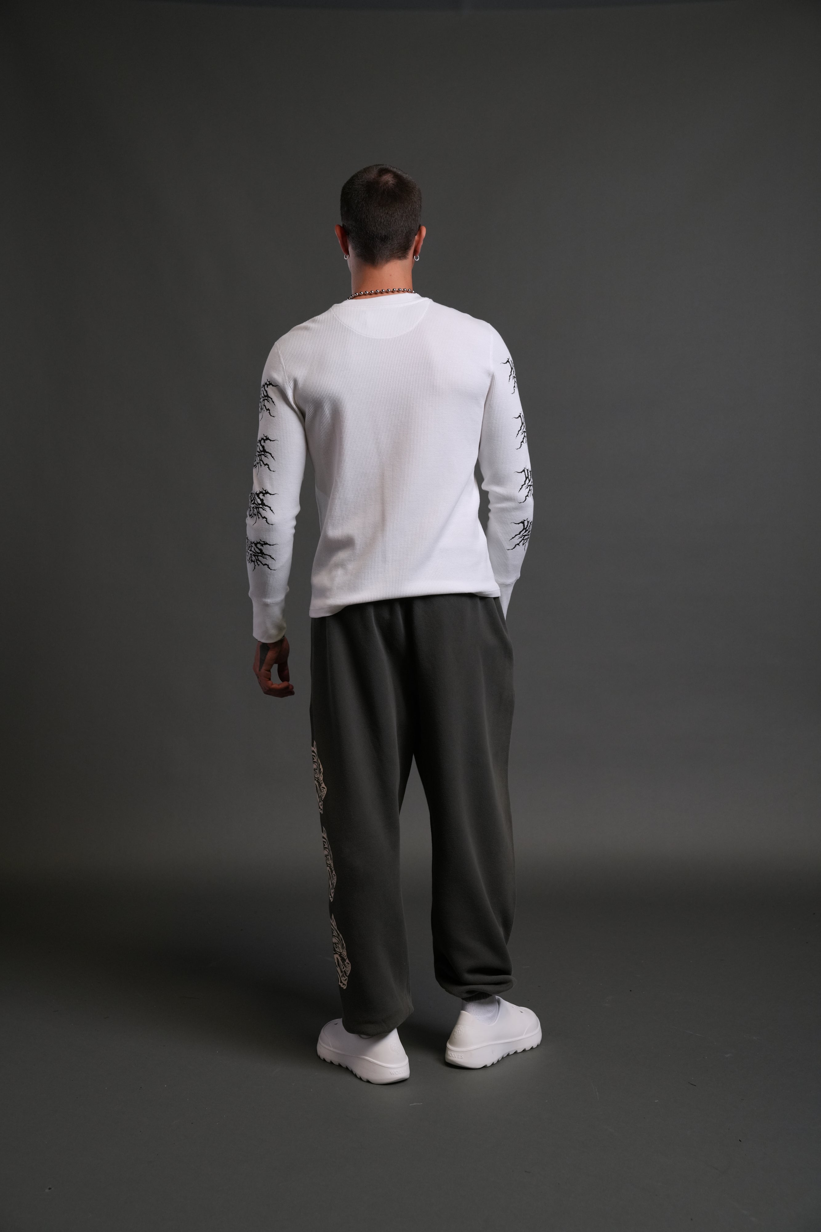Heart Cherub Lightweight Lounger Sweat Pants in Wolf Gray Halo Wash