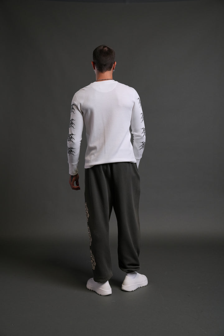 Heart Cherub Lightweight Lounger Sweat Pants in Wolf Gray Halo Wash