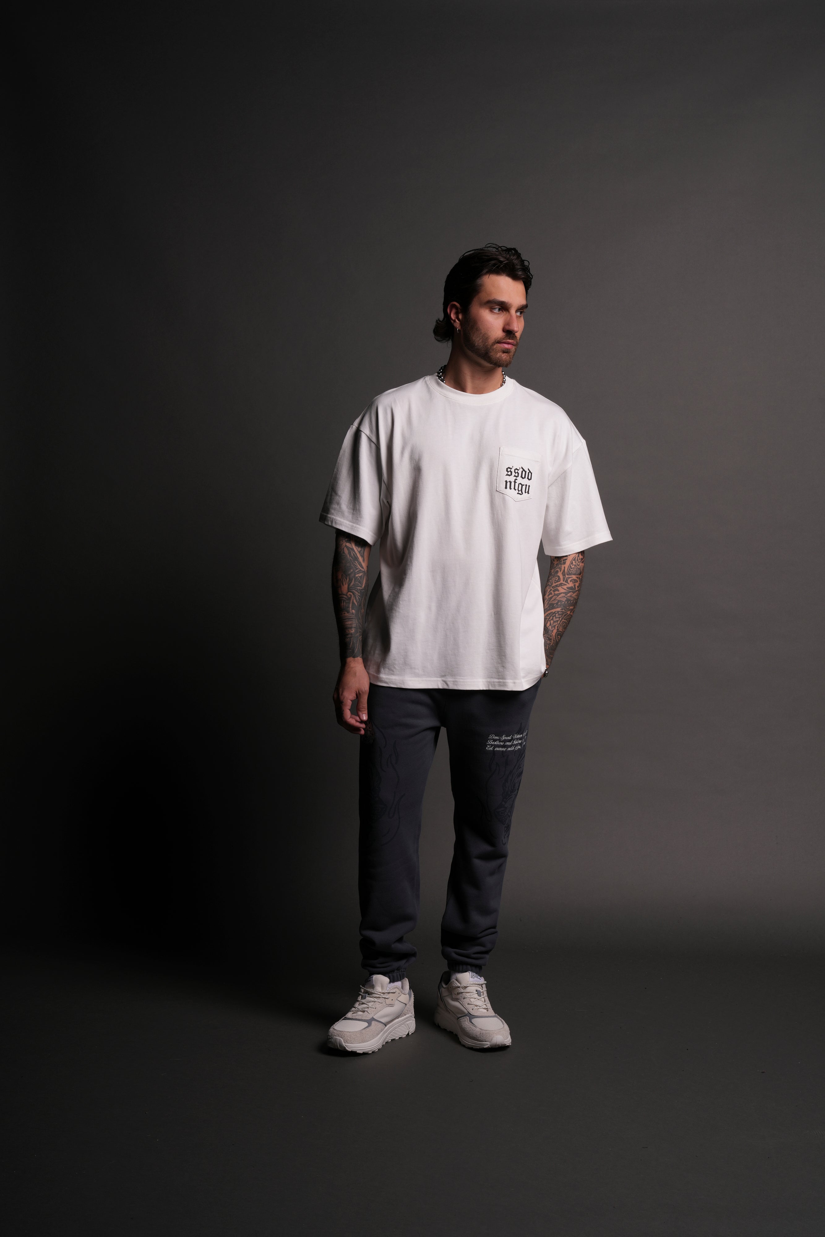 Pray For Wolves "Premium" Pocket Tee in Cream