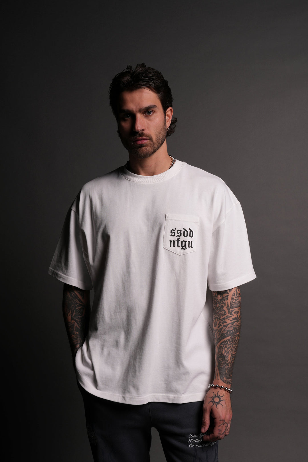 Pray For Wolves "Premium" Pocket Tee in Cream