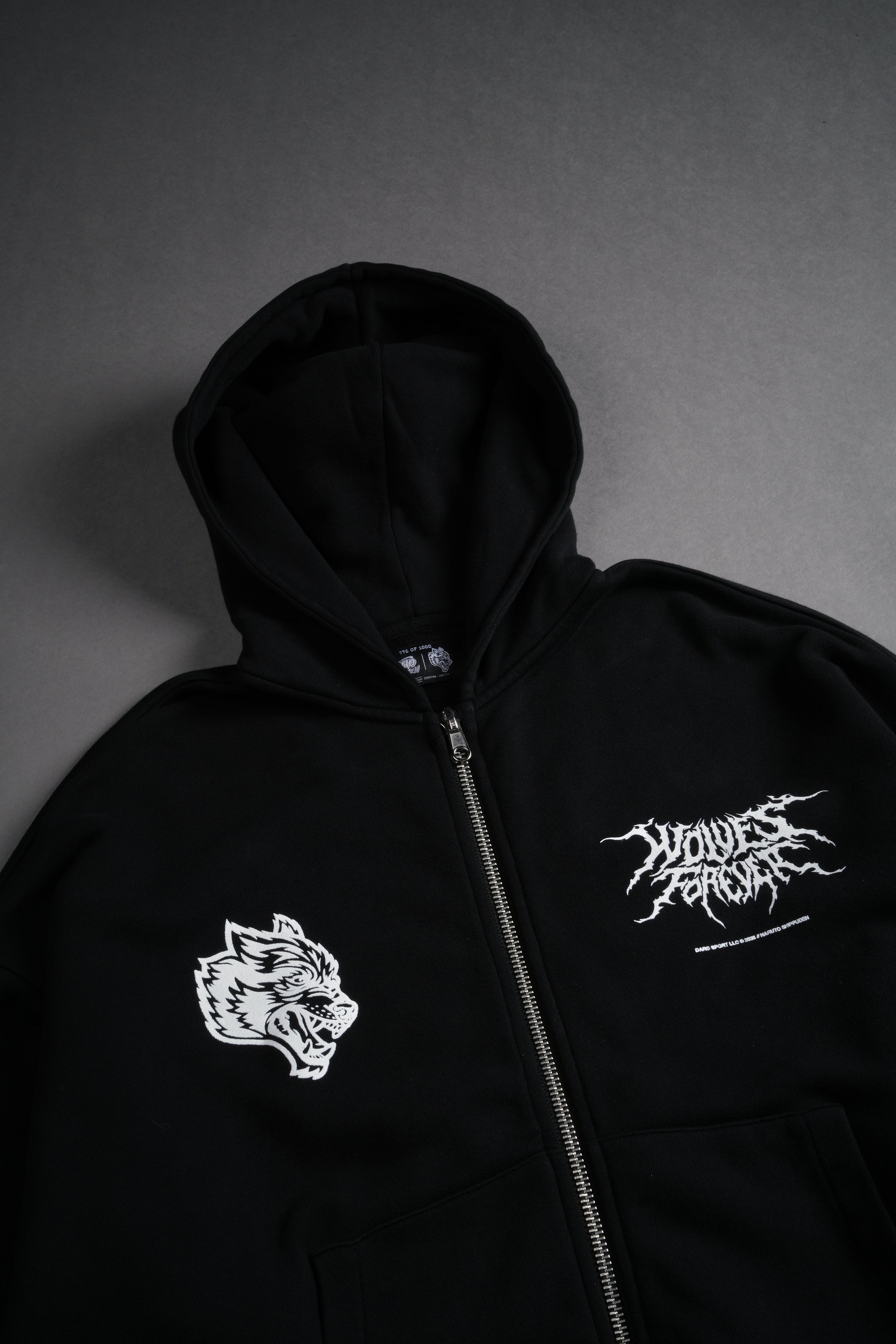 Itachi Forever Darco Double Zip Hoodie in Black
