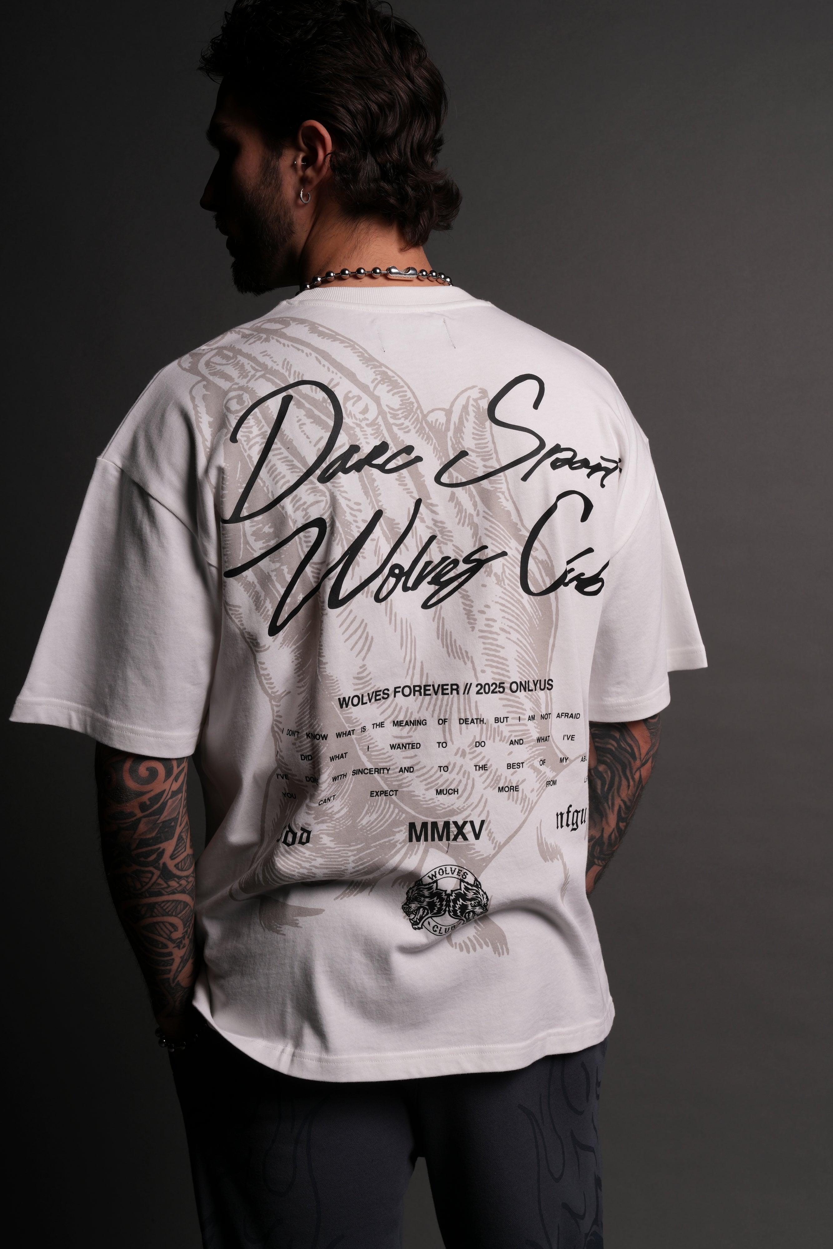 Pray For Wolves "Premium" Pocket Tee in Cream