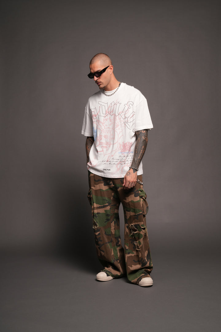 Cherub Flame Premium Tee In Cream