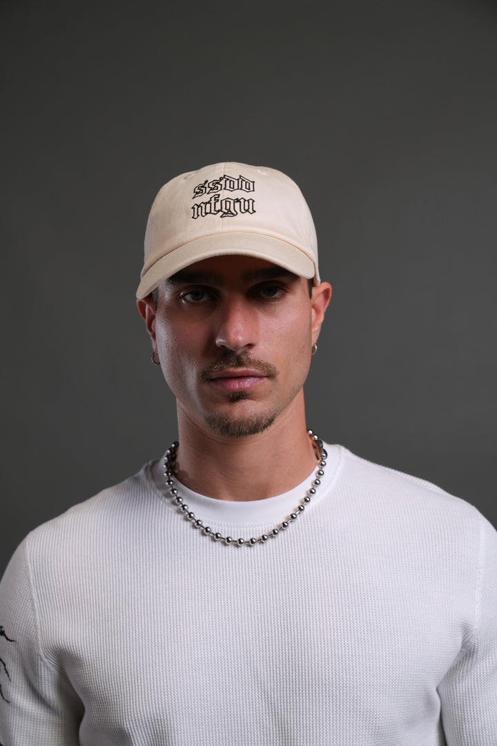 SSDDNFGU Wolf Dad Hat V2 in Cream