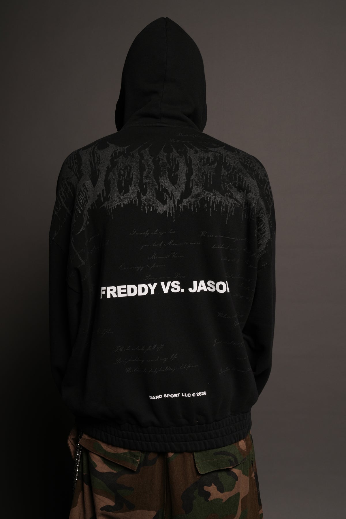 Freddy Vs Jason Chambers Zip Hoodie In Black