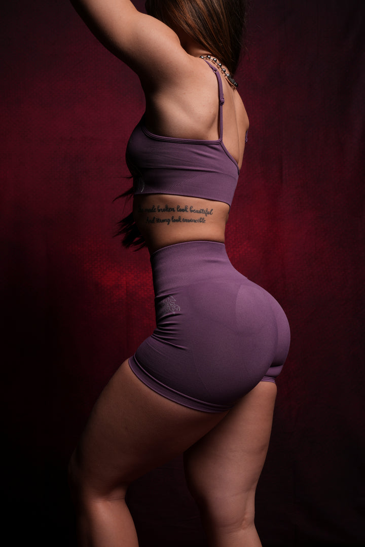 Hesh Forever Everson Seamless "Training" Shorts in Darc Violet
