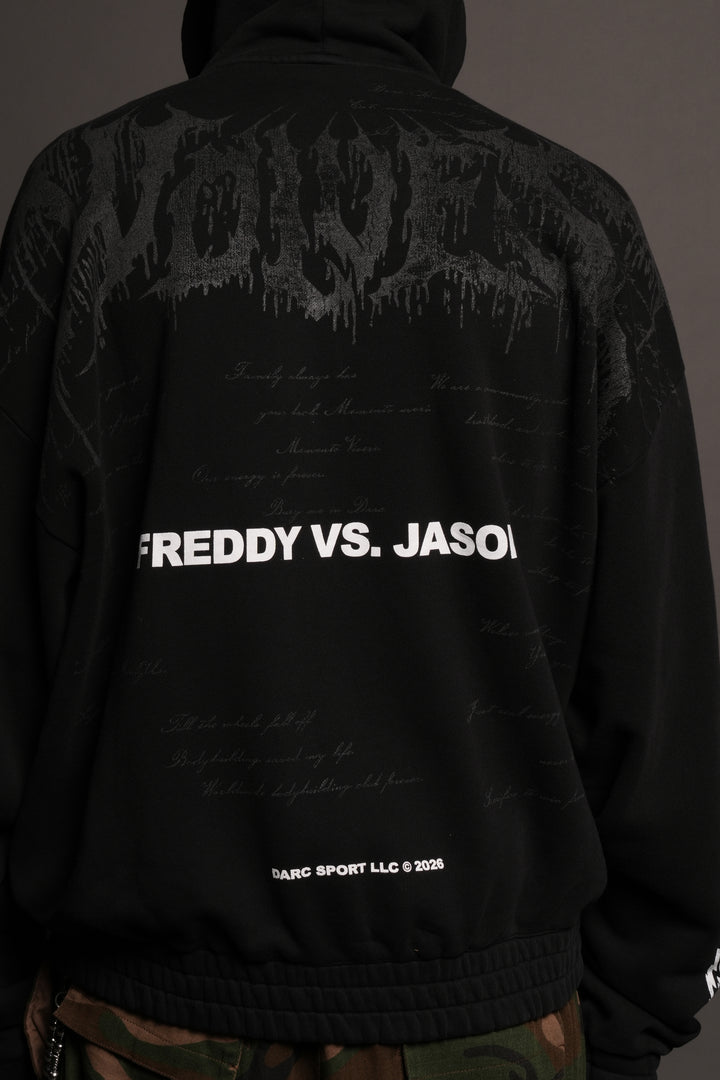 Freddy Vs Jason Chambers Zip Hoodie In Black