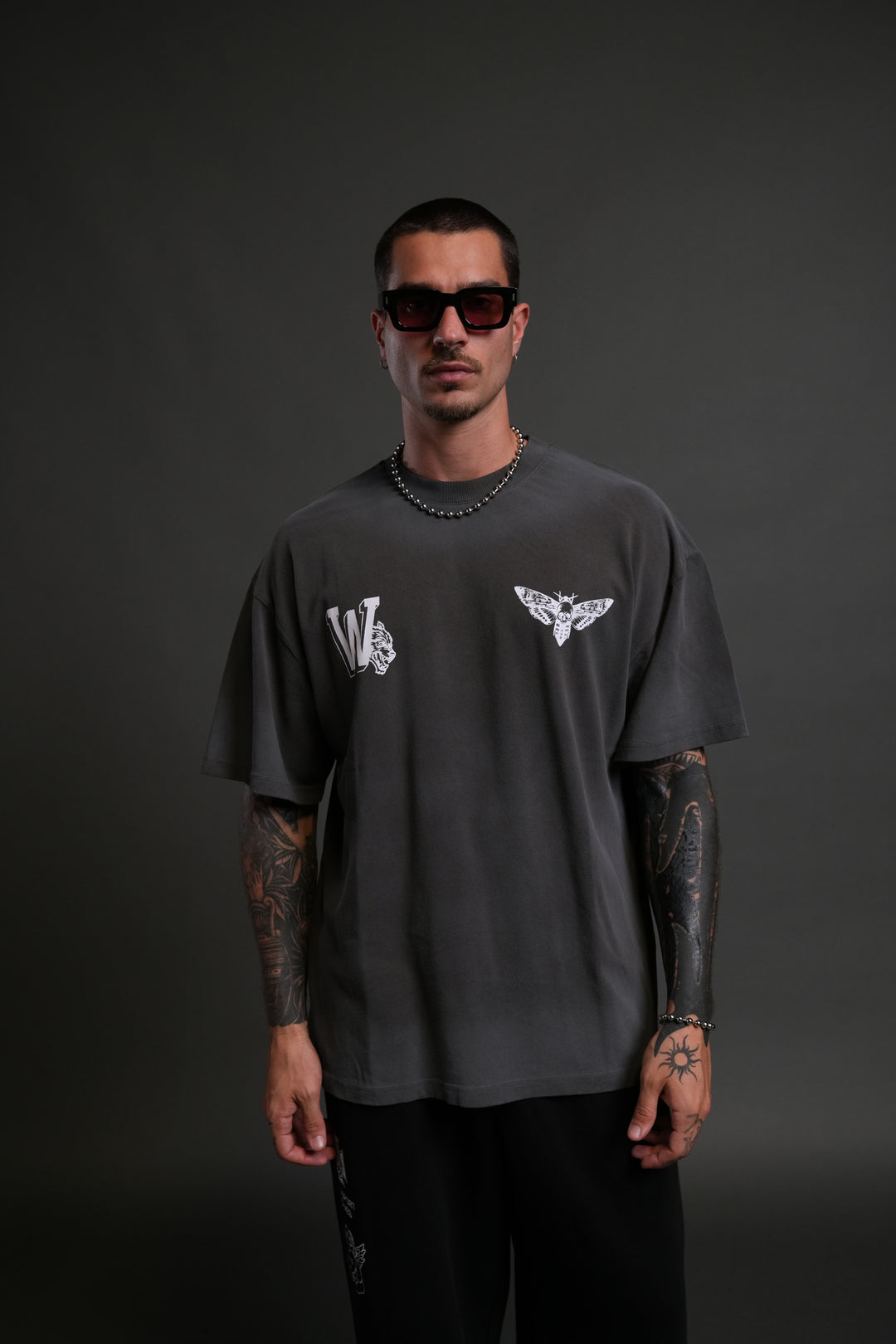 Fight Cancer 2025 "Premium" Oversized Tee in Wolf Gray/Yellow Drift Wash