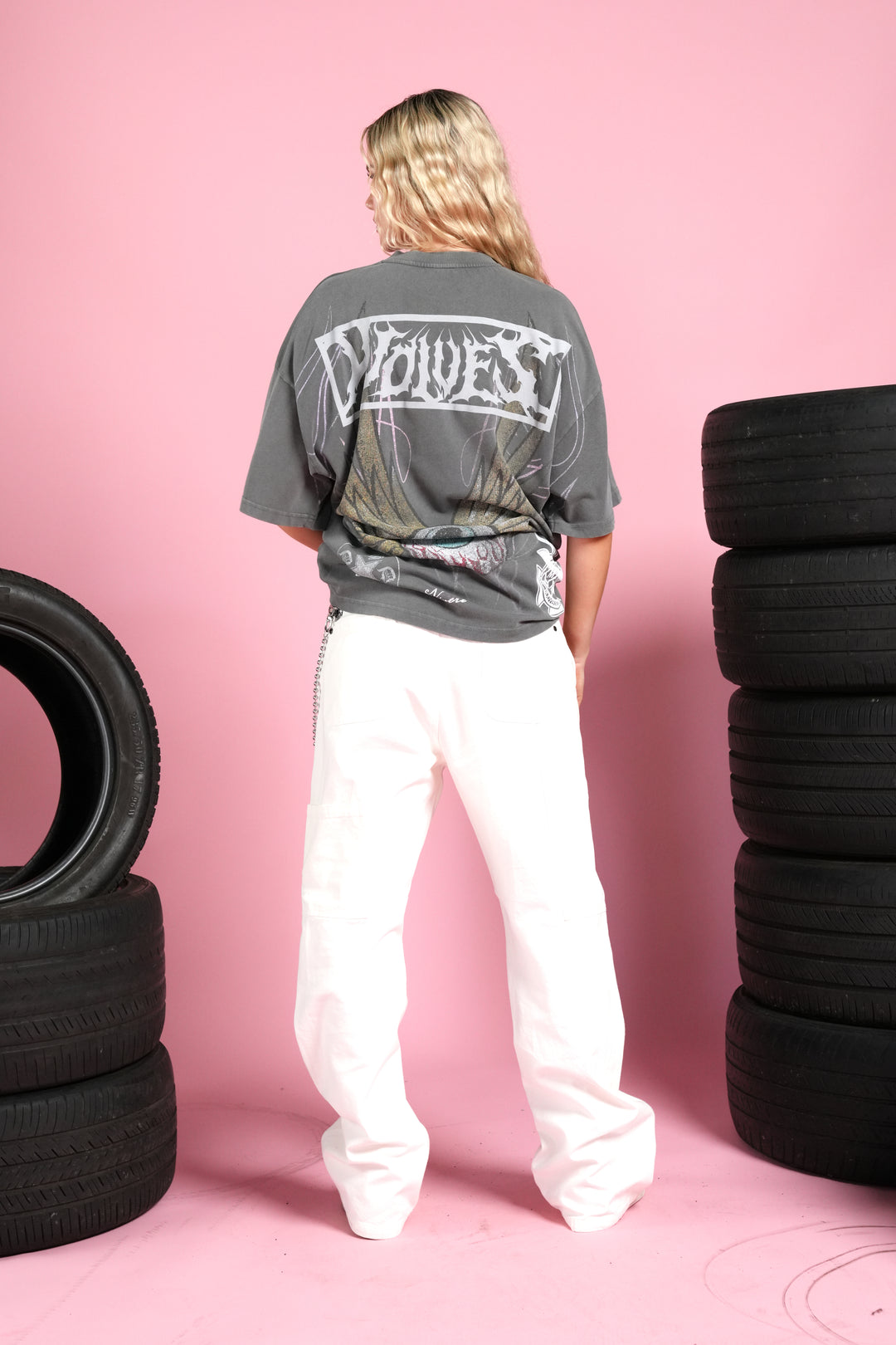 Darc Omen "Side-By-Side" Series Premium Tee in Slate Gray