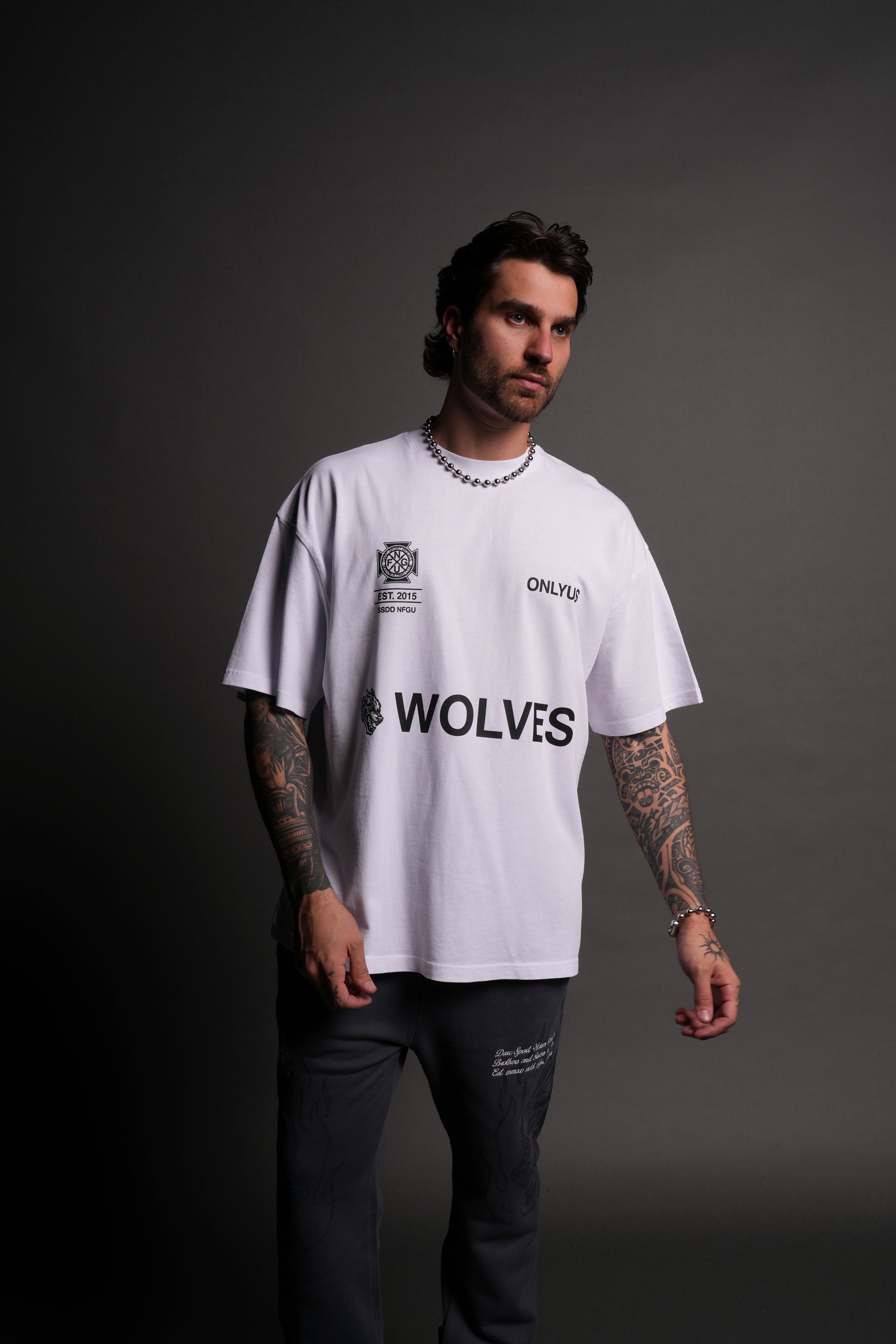 Fearless V2 "Premium" Oversized Tee in White