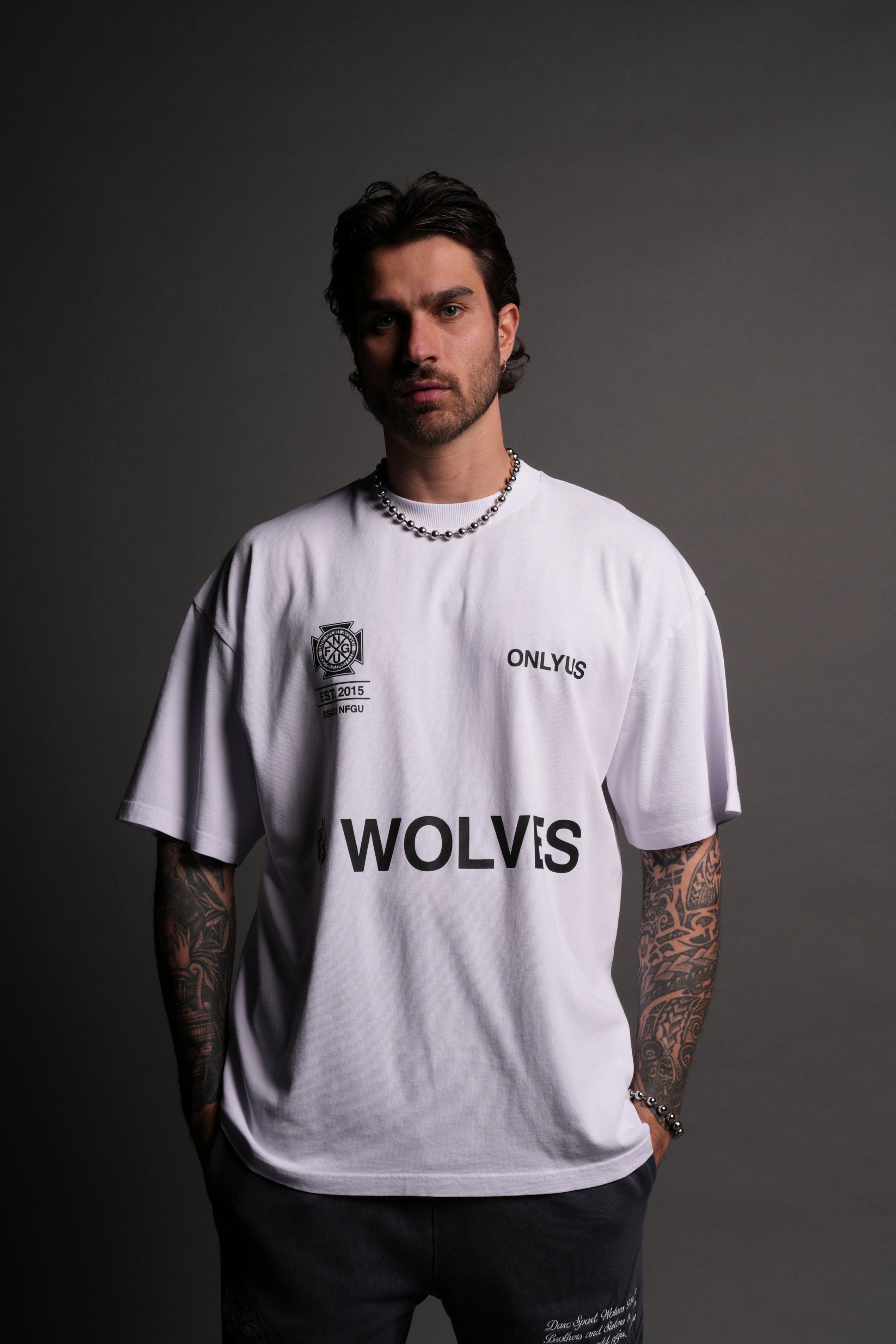 Fearless V2 "Premium" Oversized Tee in White