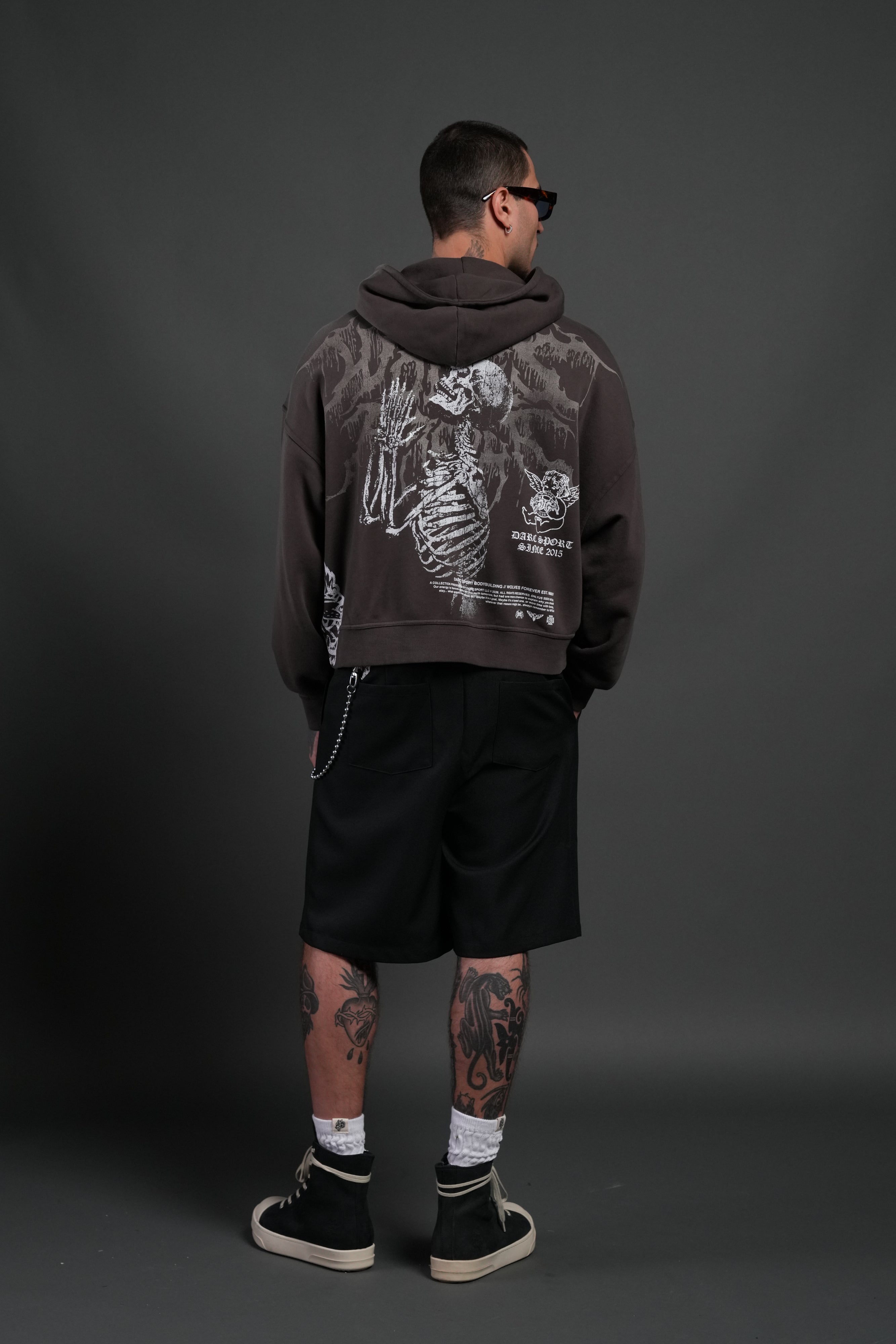 No Weapon Hesh Vex Double Zip Hoodie in Darc Brown – DarcSport
