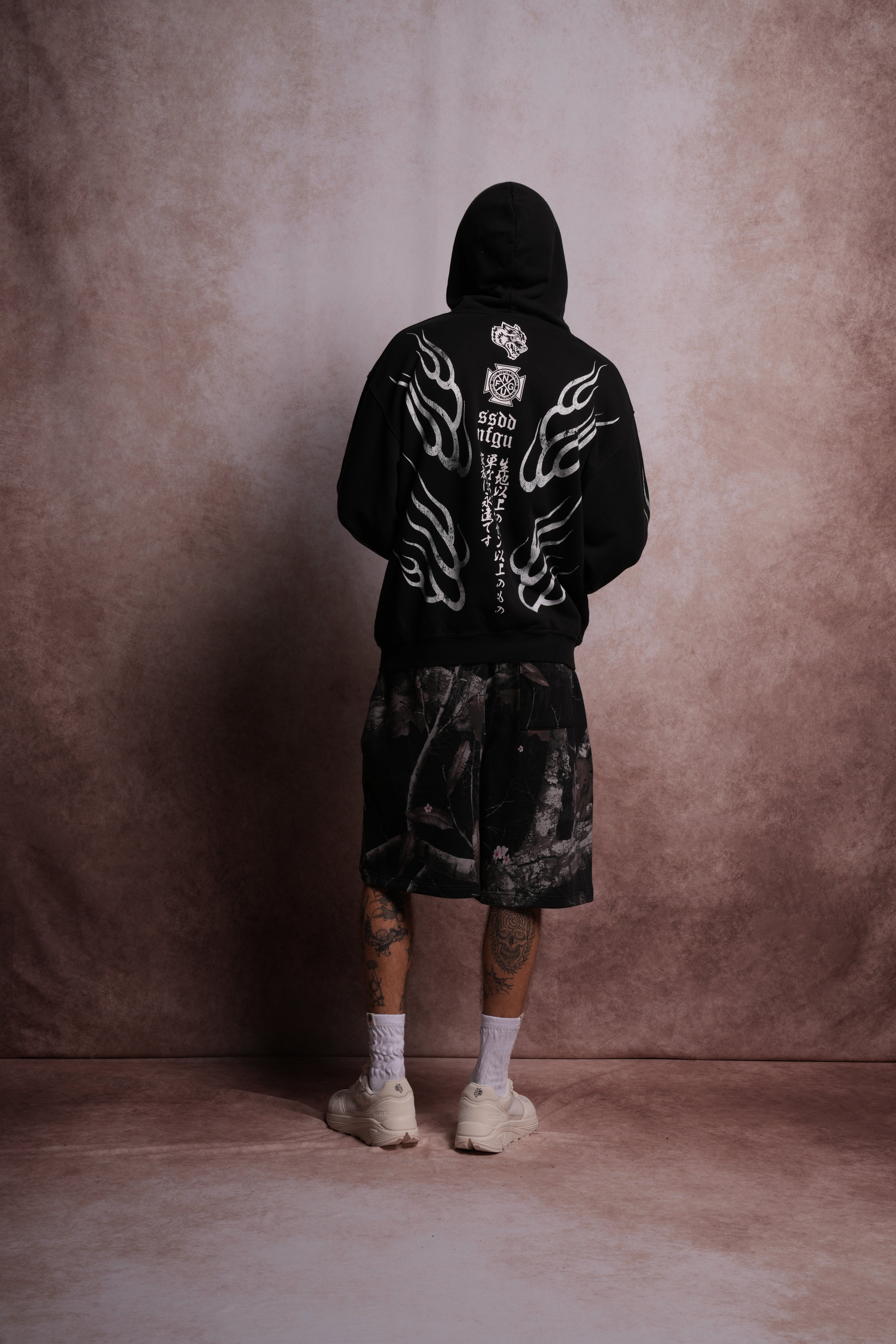 Oni Fire "Pierce" Hoodie in Black
