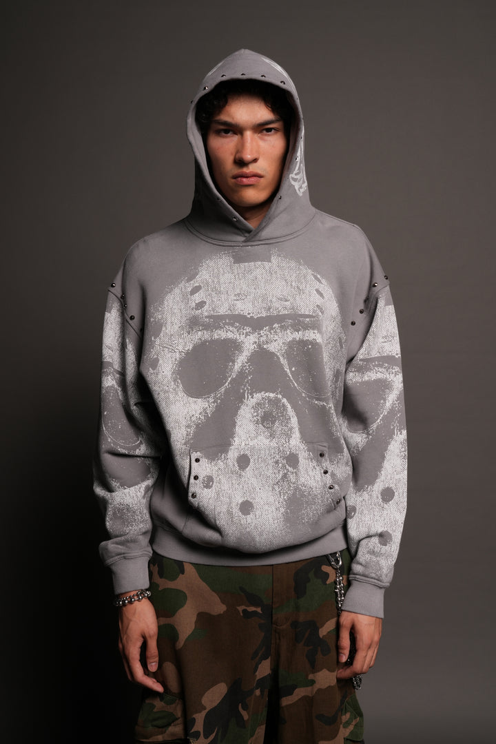 Jason Forever Cornell Hoodie In Dove Gray Drift Wash