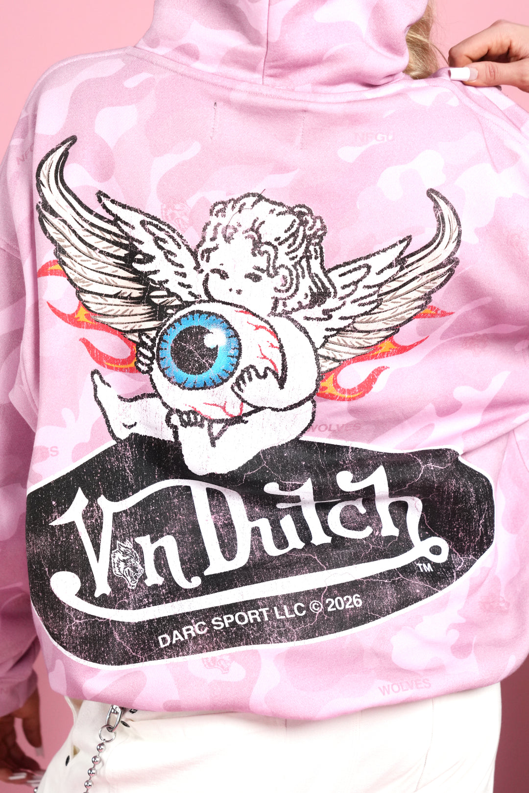 Von Wild Pierce Hoodie in Dsvd Bubblegum Camo