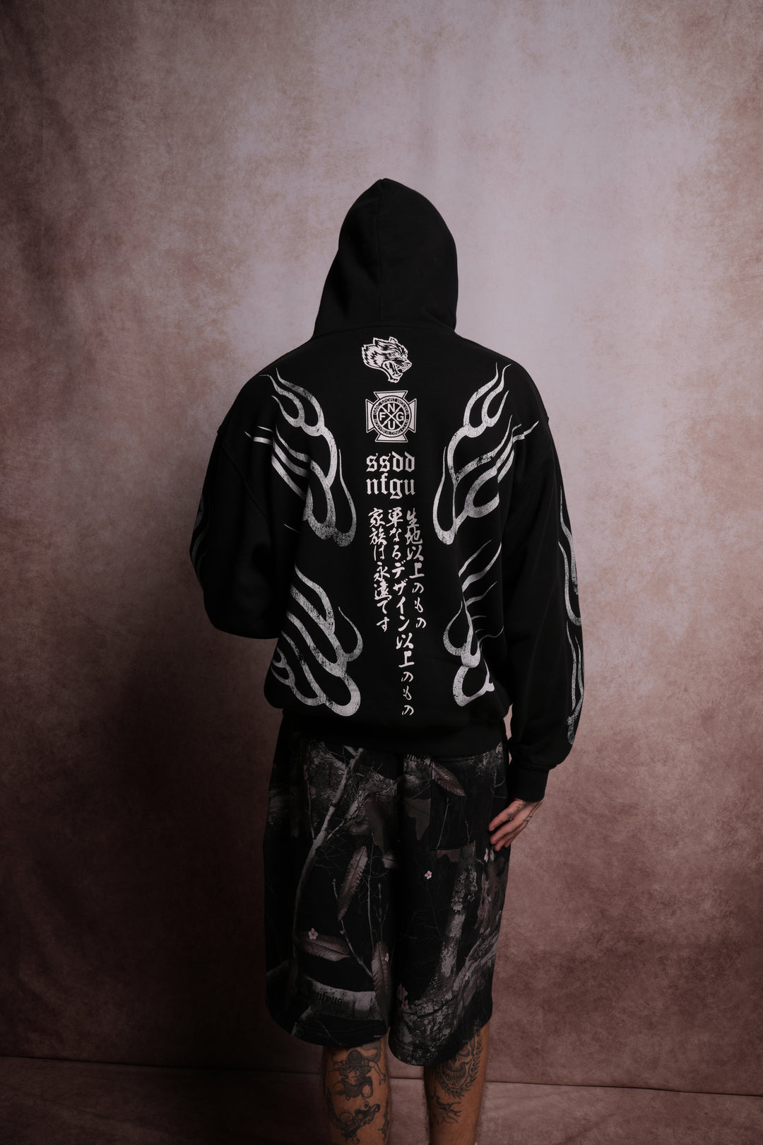 Oni Fire "Pierce" Hoodie in Black