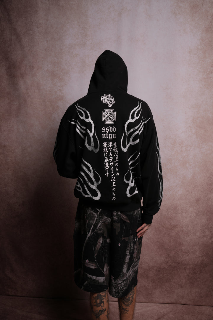Oni Fire "Pierce" Hoodie in Black