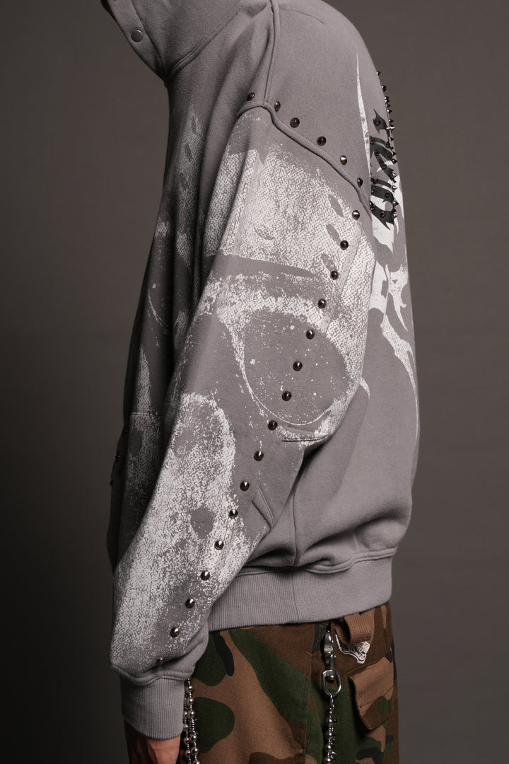 Jason Forever Cornell Hoodie In Dove Gray Drift Wash