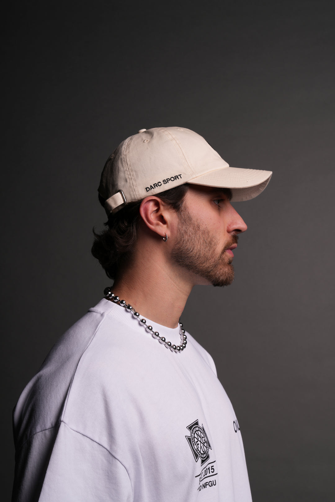 Wolf Head V2 Dad Hat in Cream