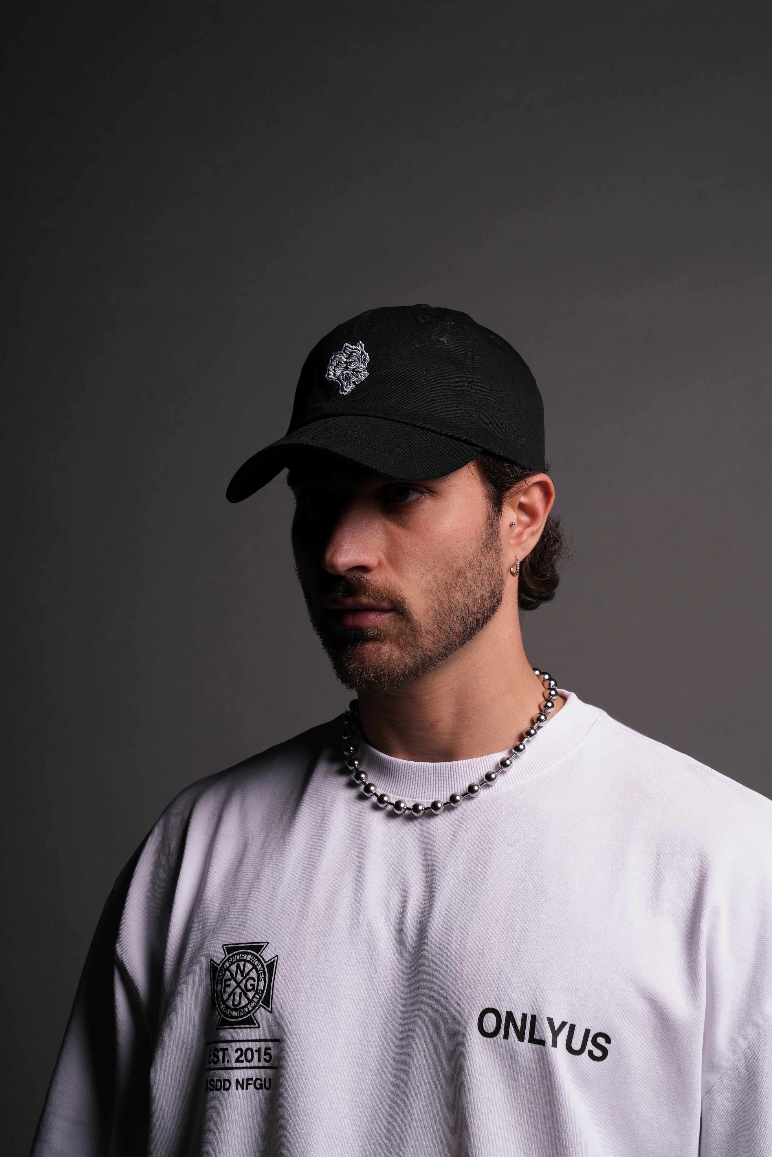 Wolf Head V2 Dad Hat in Black