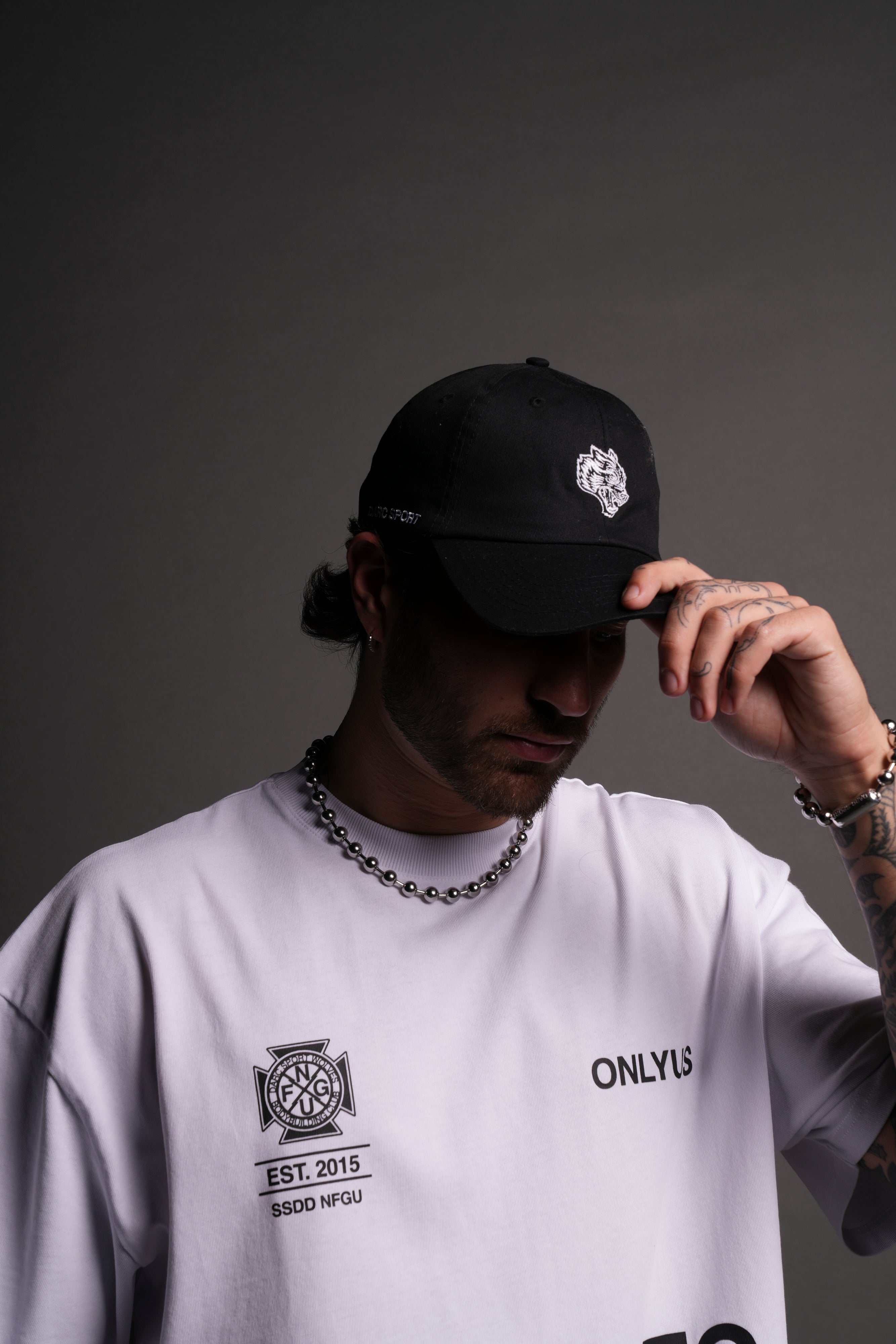 Wolf Head V2 Dad Hat in Black