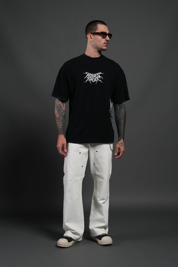 Work In Silence NFGU Premium Oversized Tee in Black