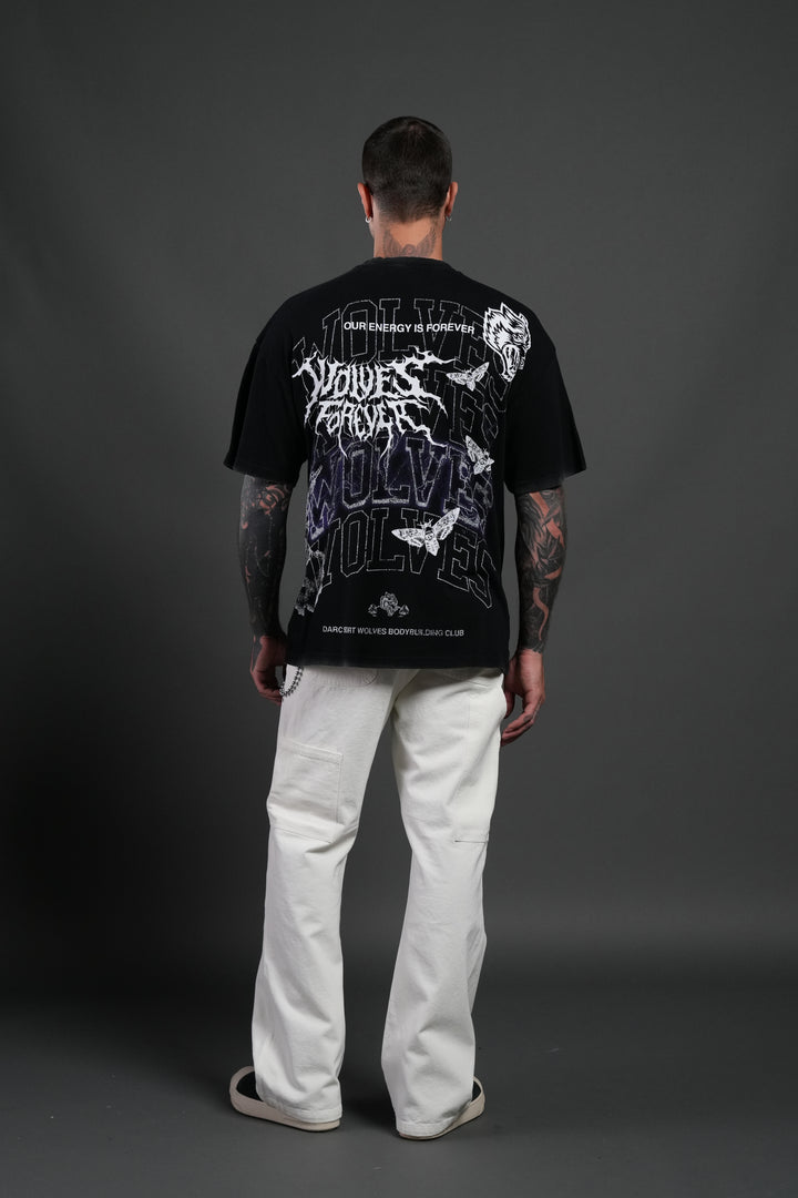 Work In Silence NFGU Premium Oversized Tee in Black