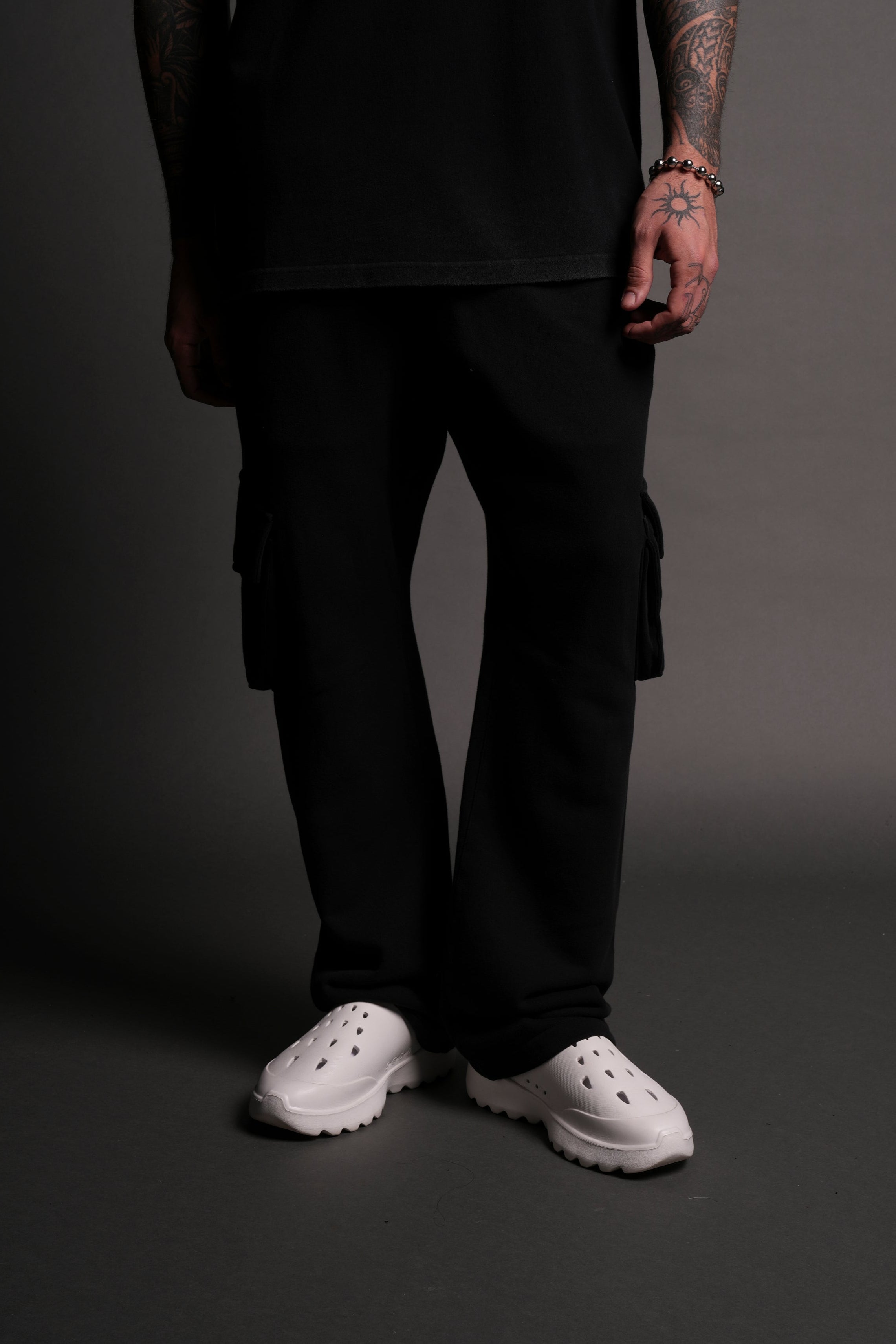 Darc Sport Wolves Bigelow Cargo Sweat Pants in Black