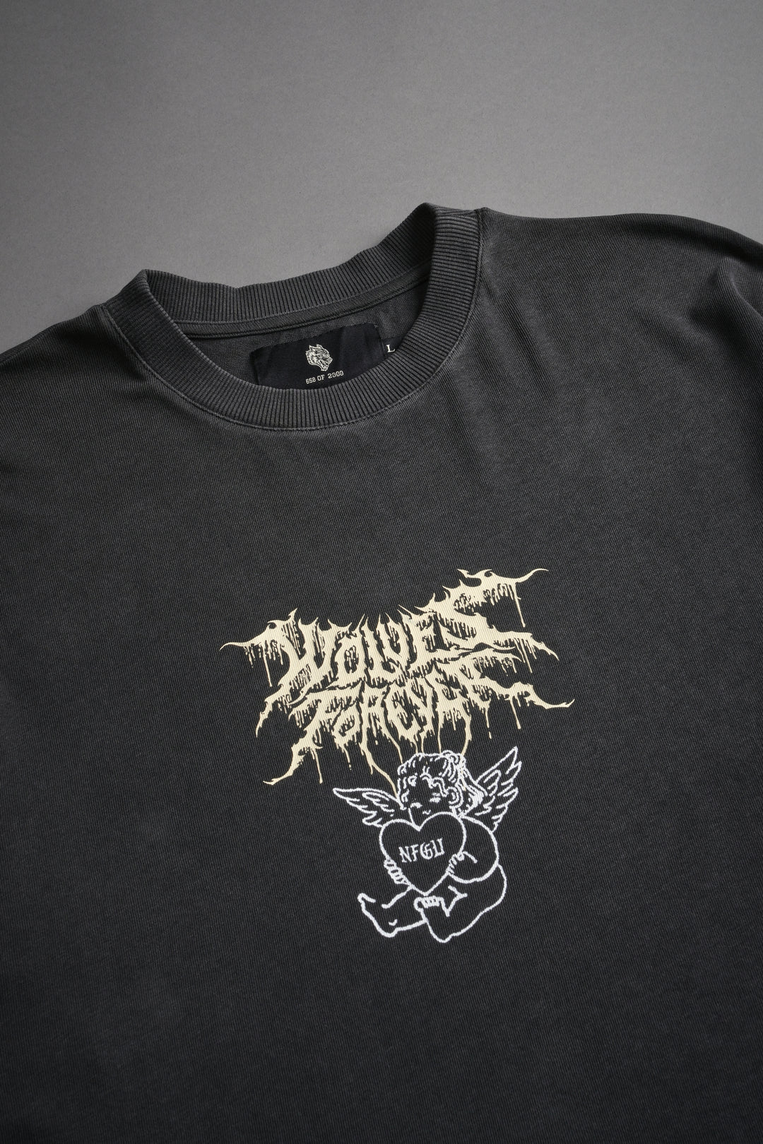 Cherub Core "Premium" Oversized Tee in Wolf Gray