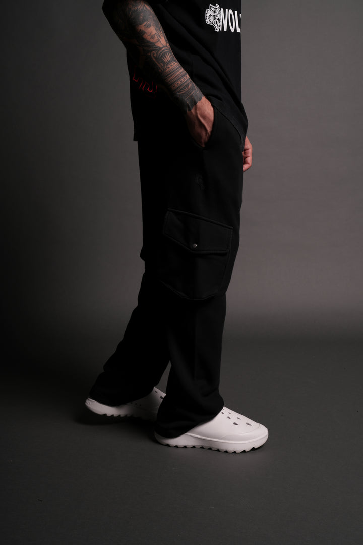 Darc Sport Wolves Bigelow Cargo Sweat Pants in Black