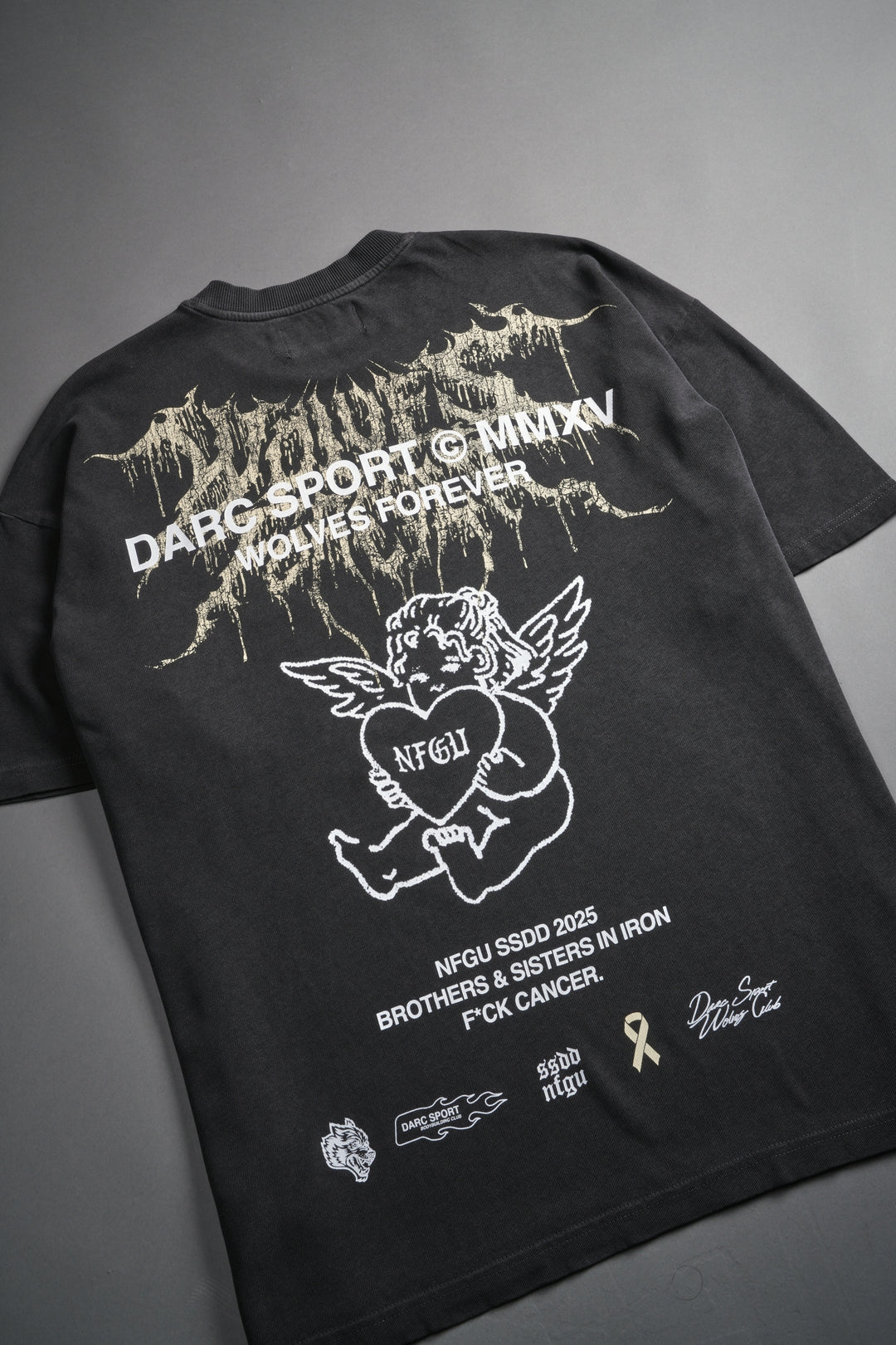 Cherub Core "Premium" Oversized Tee in Wolf Gray