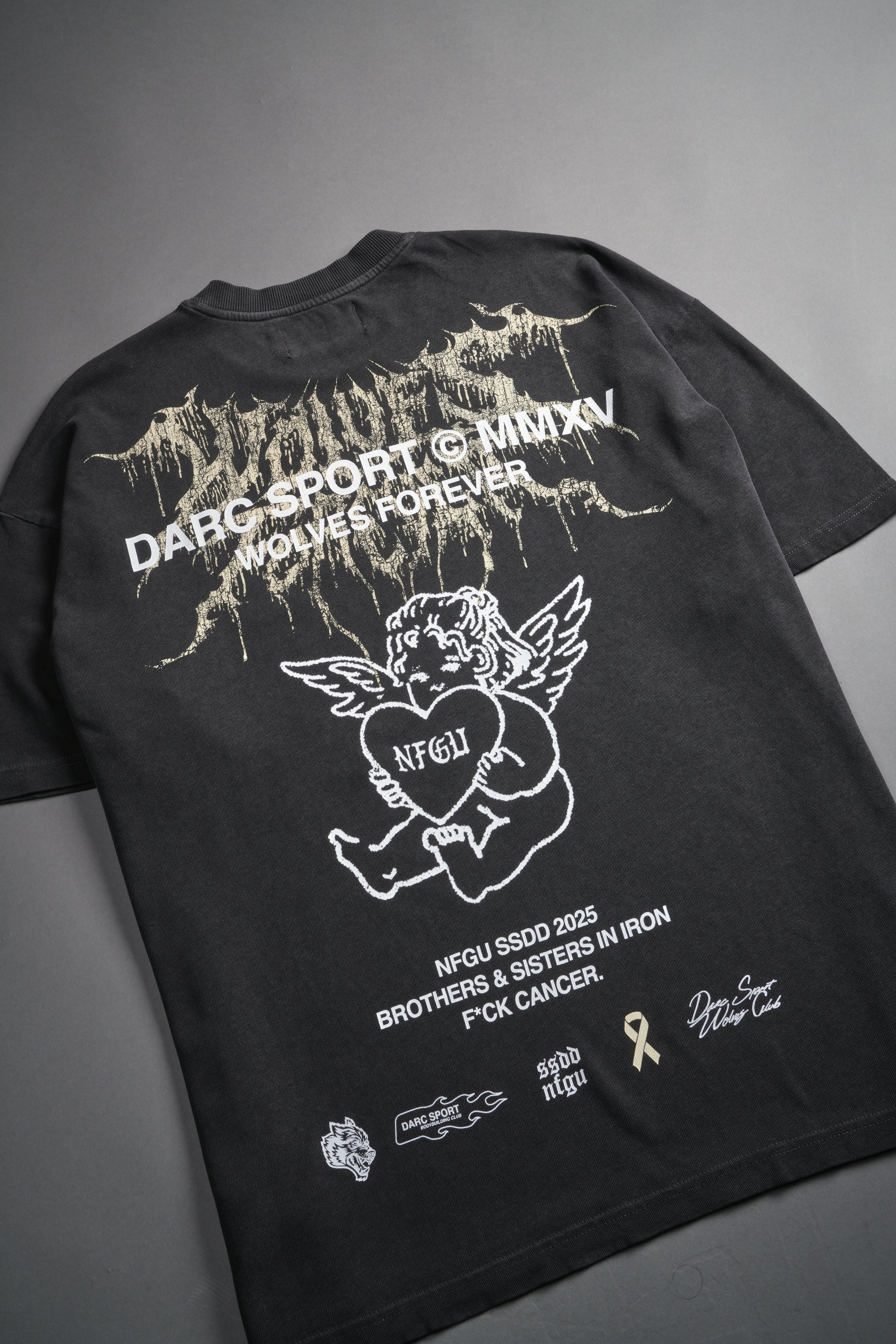 Cherub Core "Premium" Oversized Tee in Wolf Gray