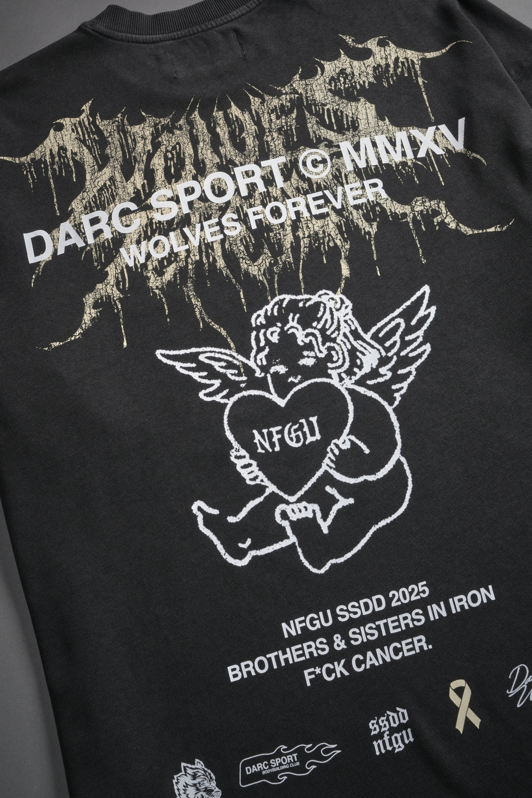 Cherub Core "Premium" Oversized Tee in Wolf Gray