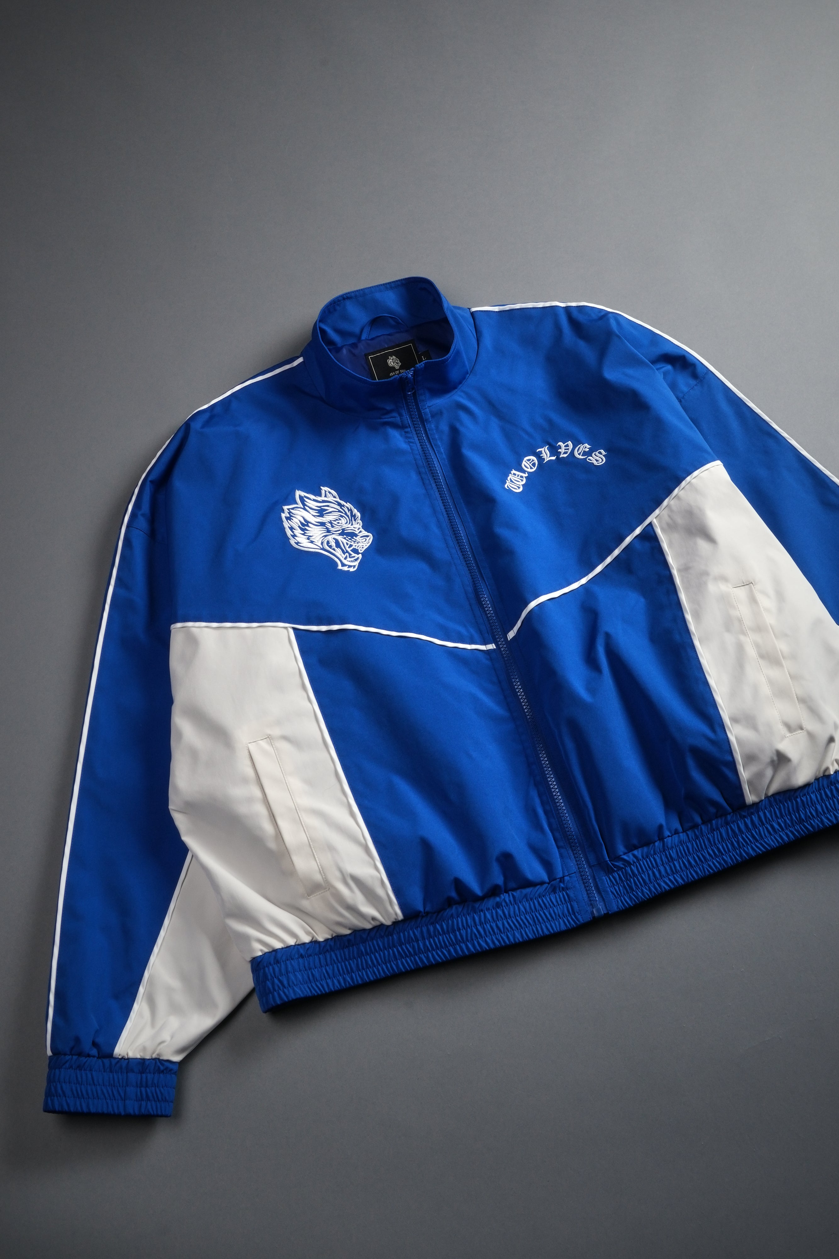 Wolf Chopper Quinn Track Jacket in Darc Cobalt/Cream