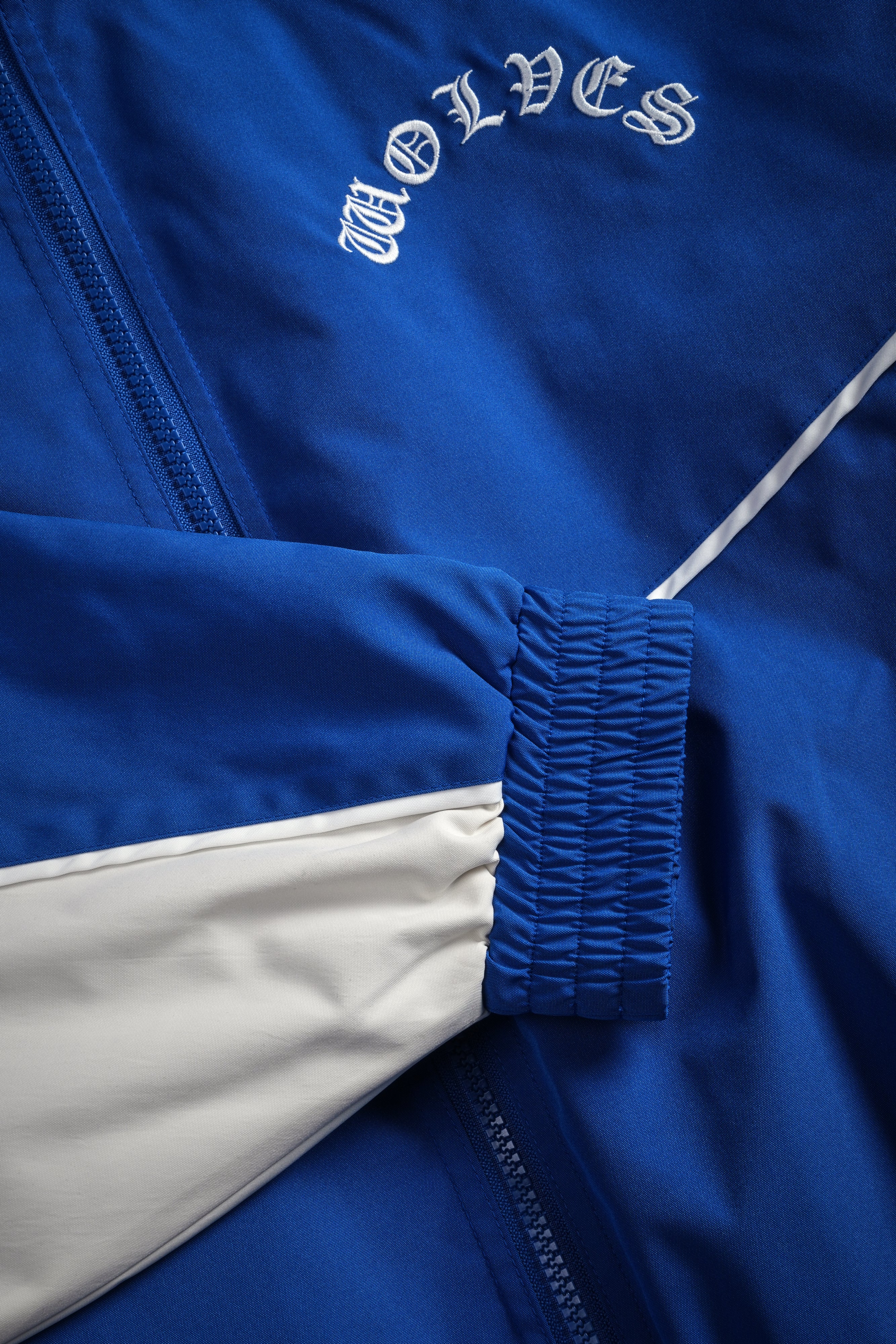 Wolf Chopper Quinn Track Jacket in Darc Cobalt/Cream