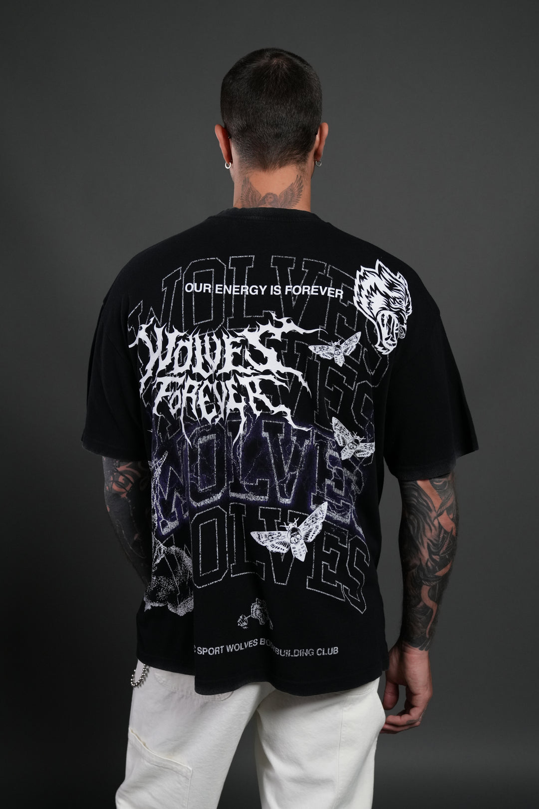 Work In Silence NFGU Premium Oversized Tee in Black