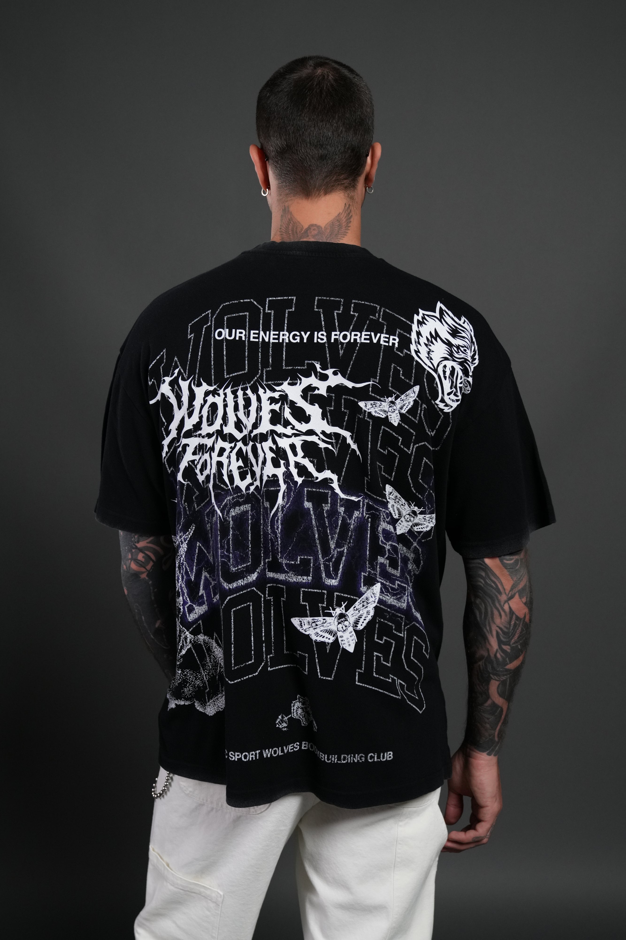Work In Silence NFGU Premium Oversized Tee in Black