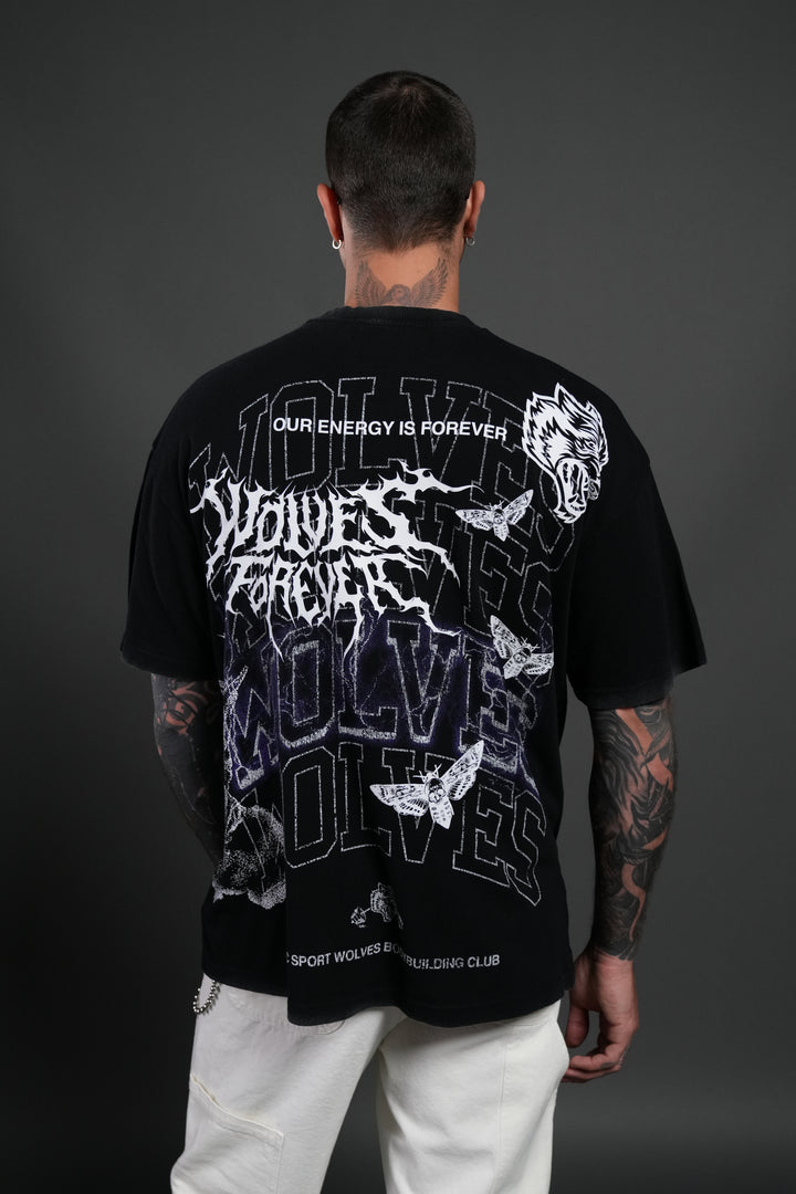 Work In Silence NFGU Premium Oversized Tee in Black