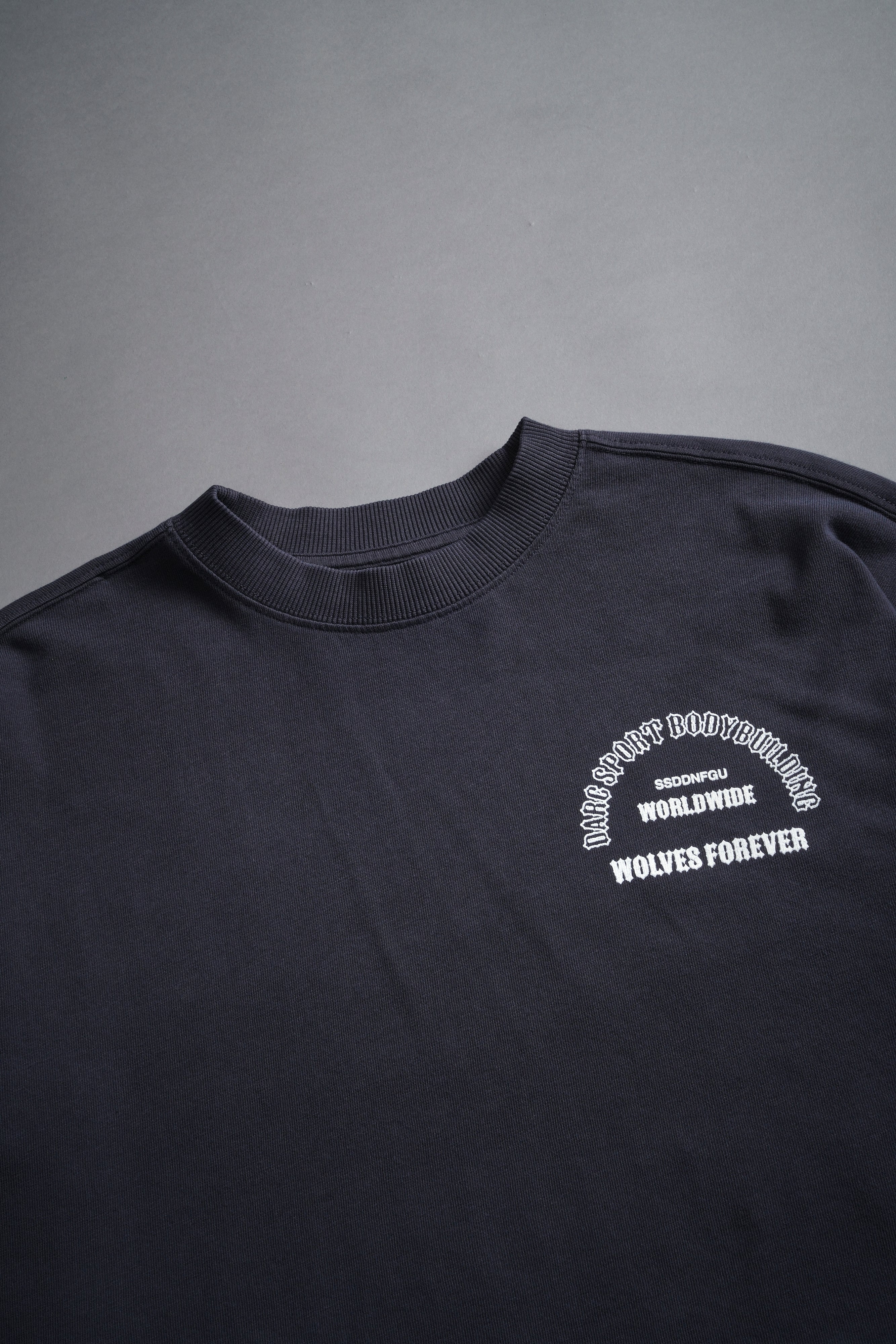 The One You Feed V2 "Premium" Oversized (Cropped) Tee in Midnight Blue