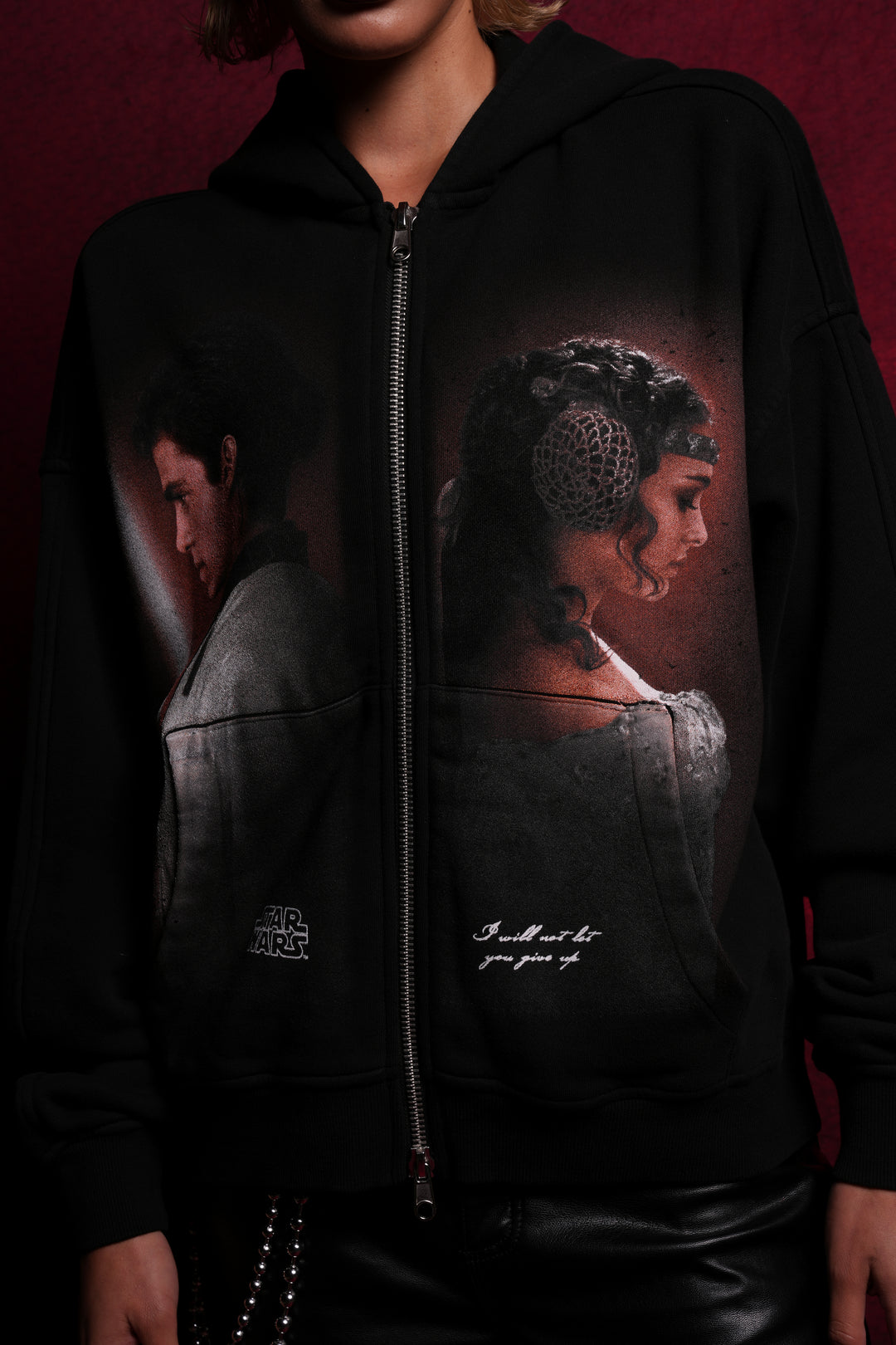 Crossed Paths Darco Double Zip Hoodie in Black