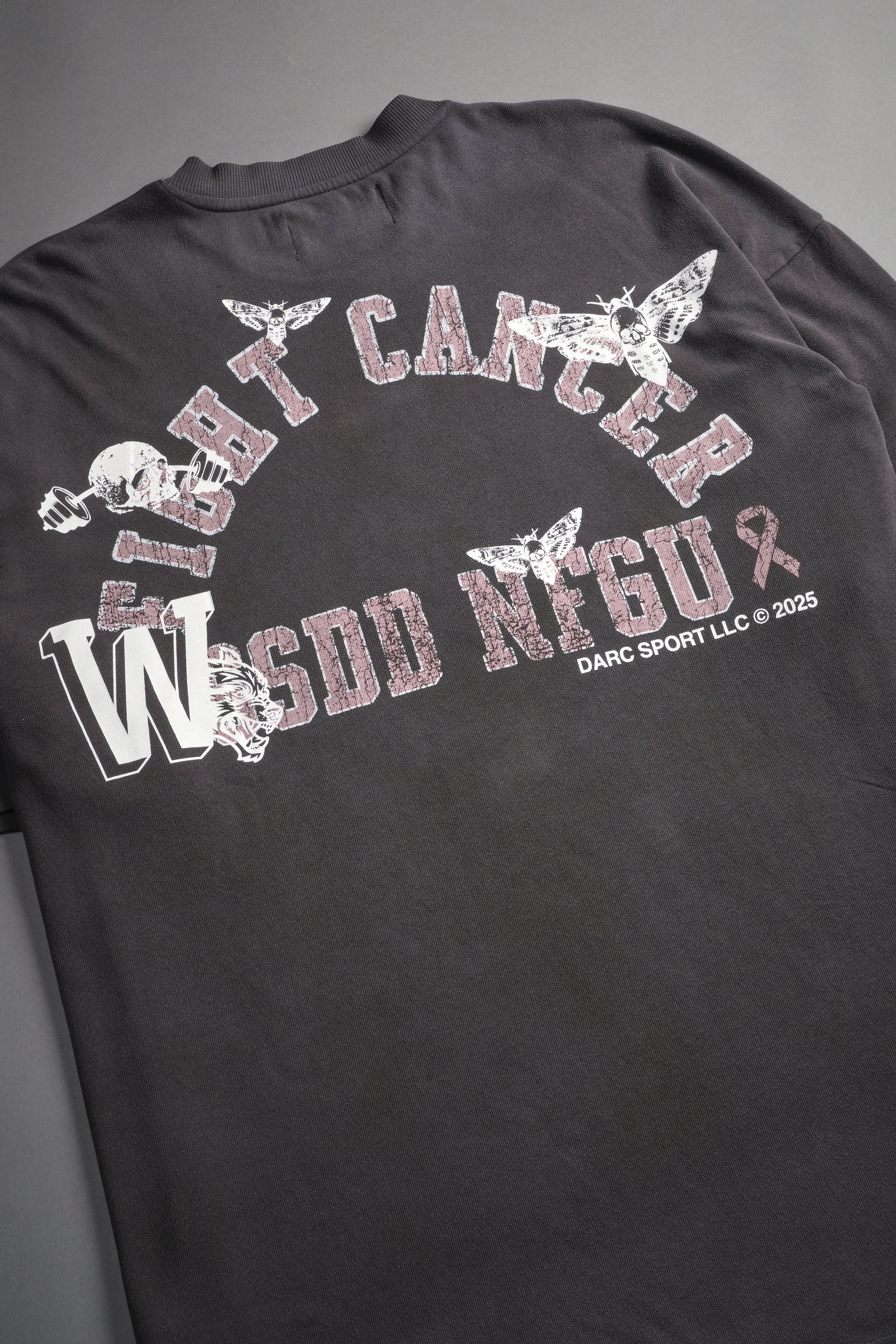 Fight Cancer 2025 "Premium" Oversized Tee in Wolf Gray/Pink Drift Wash