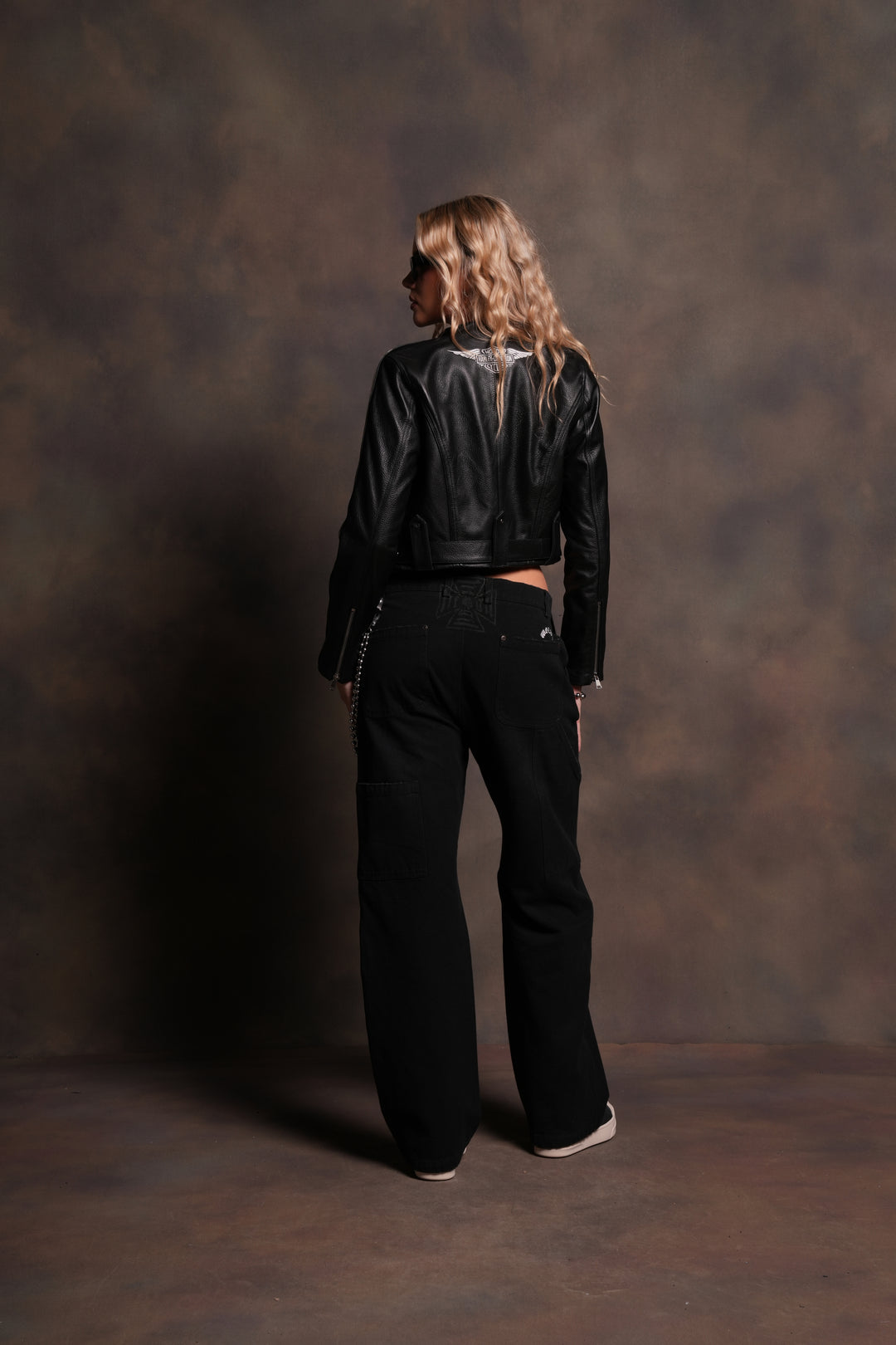 Harley-Davidson Wolves Celina Moto Jacket in Black/White