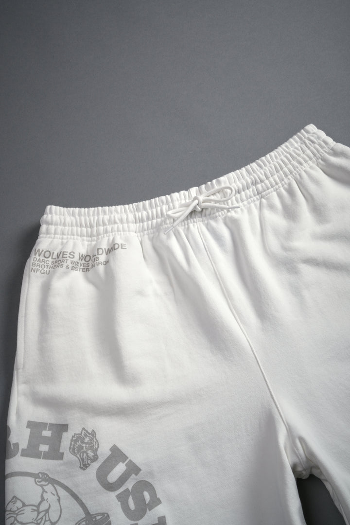 Powerhouse of the Wolves Grunge Brock Sweat Shorts in Cream
