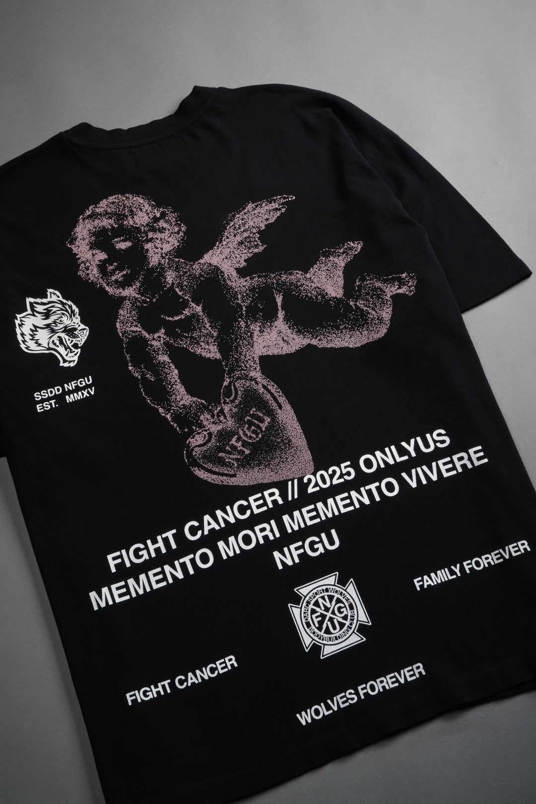 Fight Cancer NFGU "Premium" Oversized Tee in Black